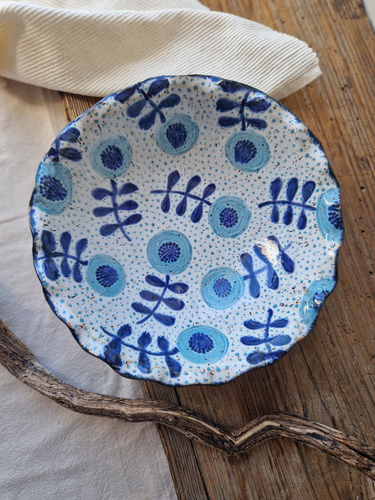 Floral serving bowl