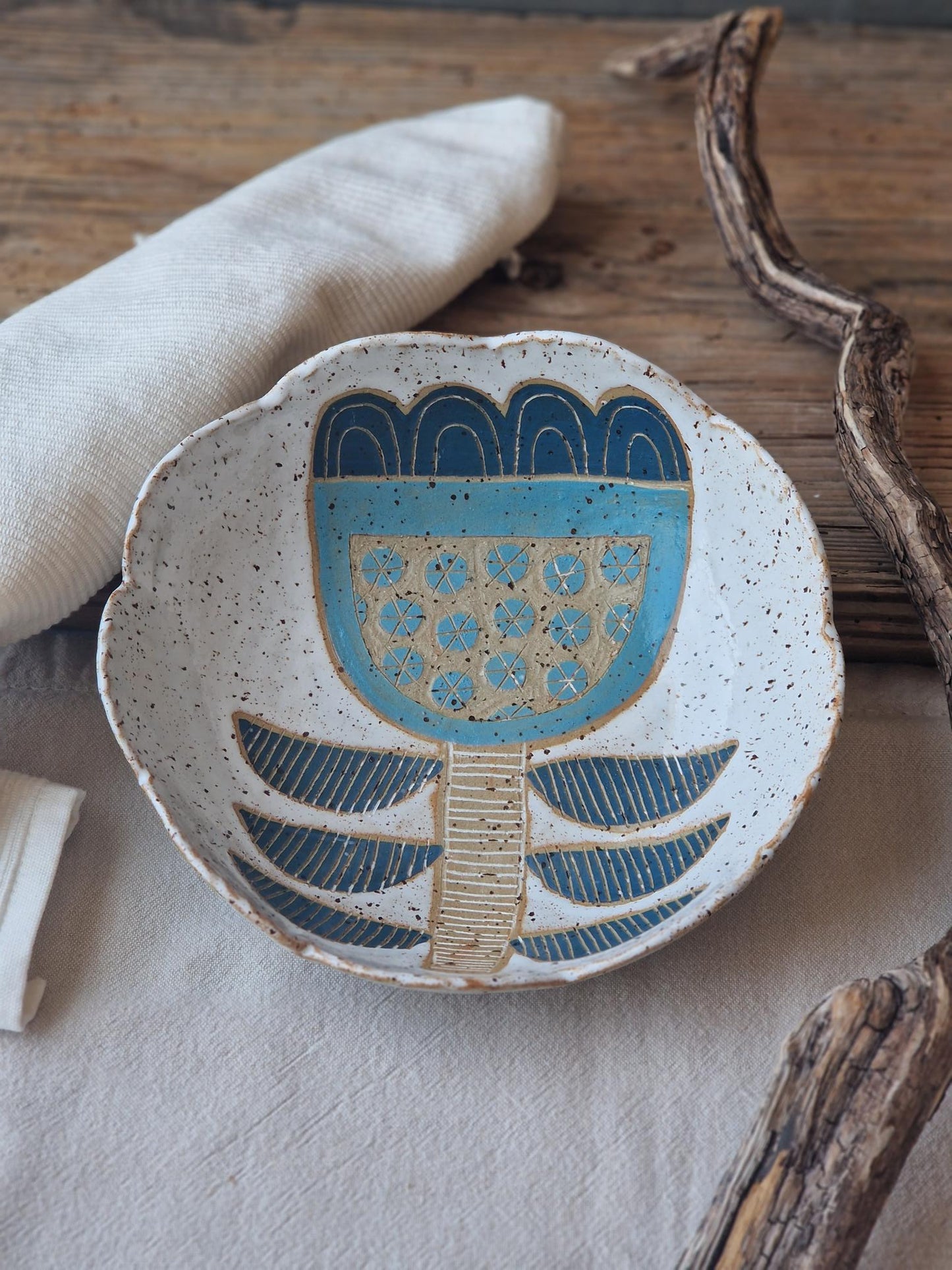 Floral pasta bowl Nr 4