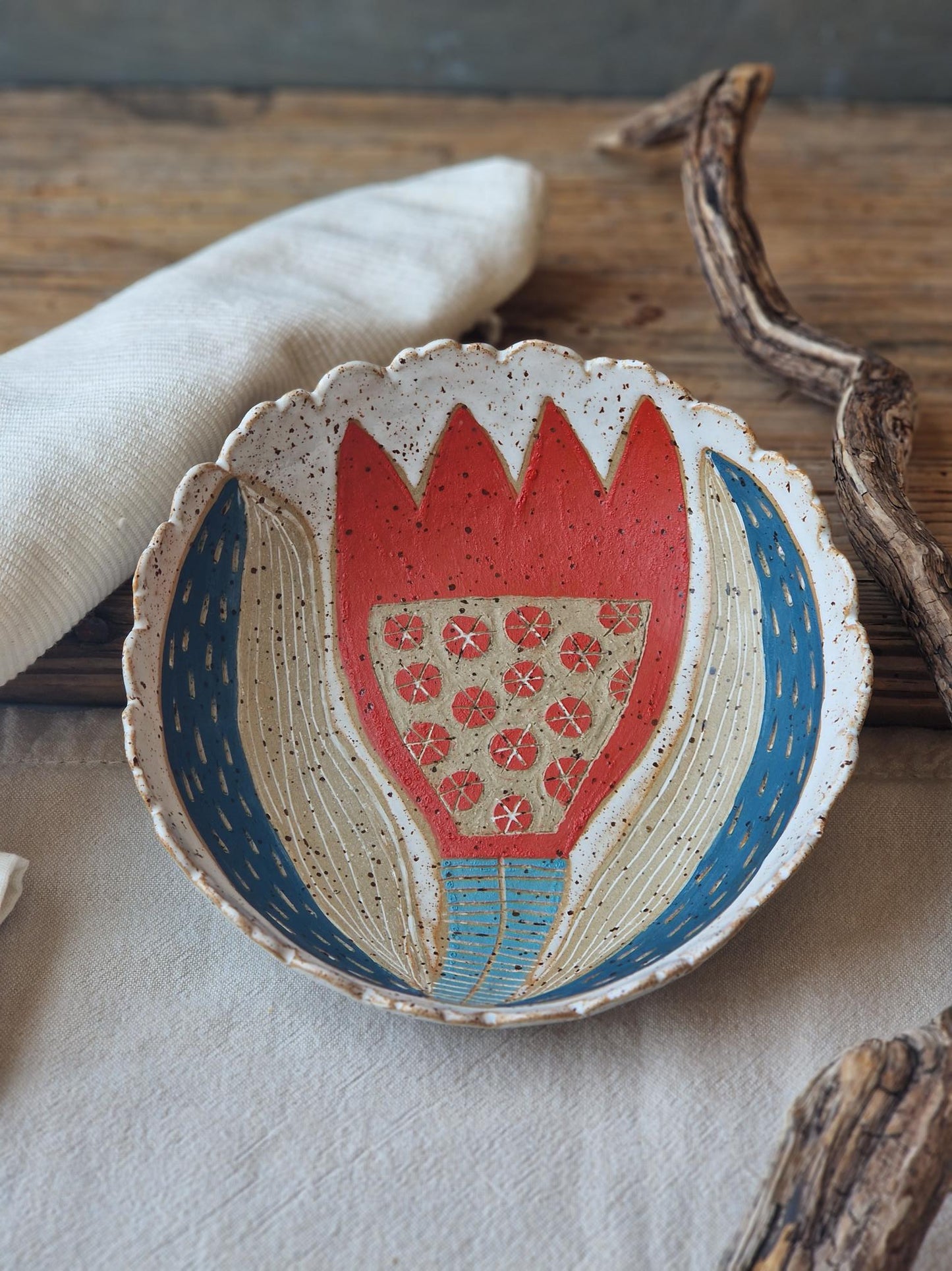 Floral pasta bowl Nr 1