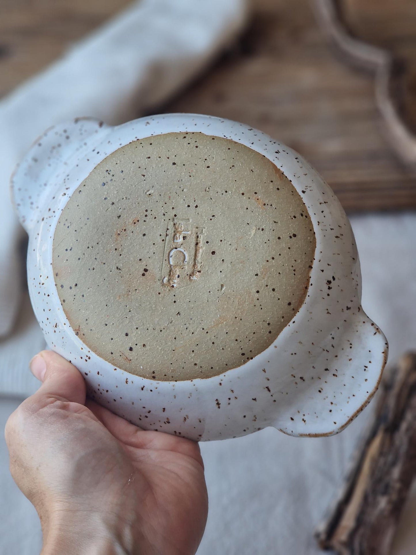 Red Tulip Bowl with Handles