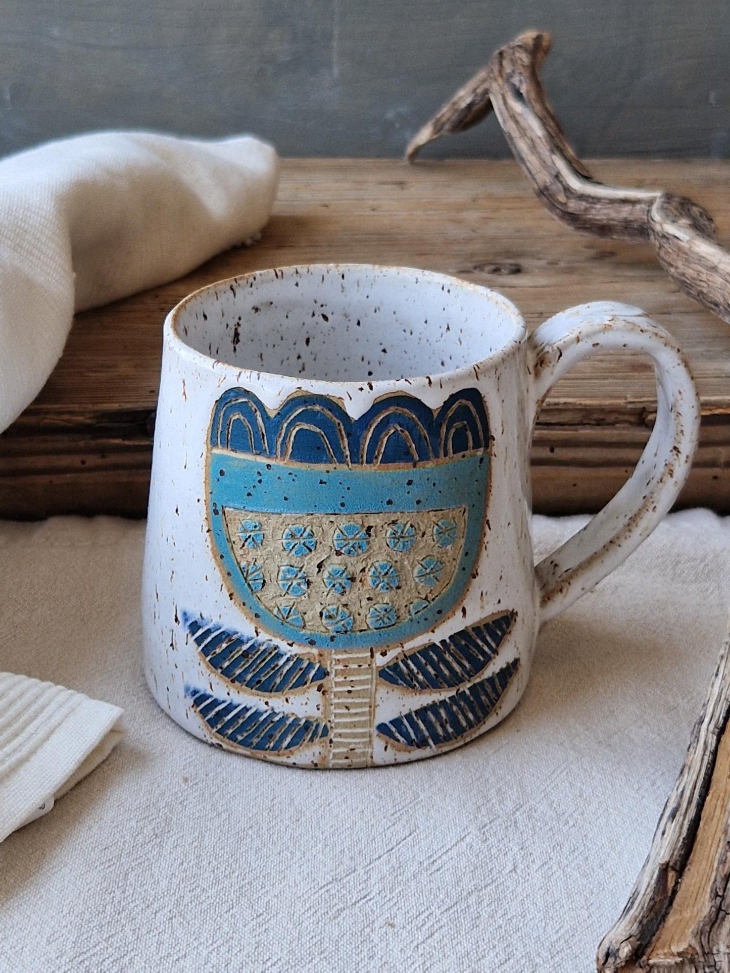 Blue Tulip Mug