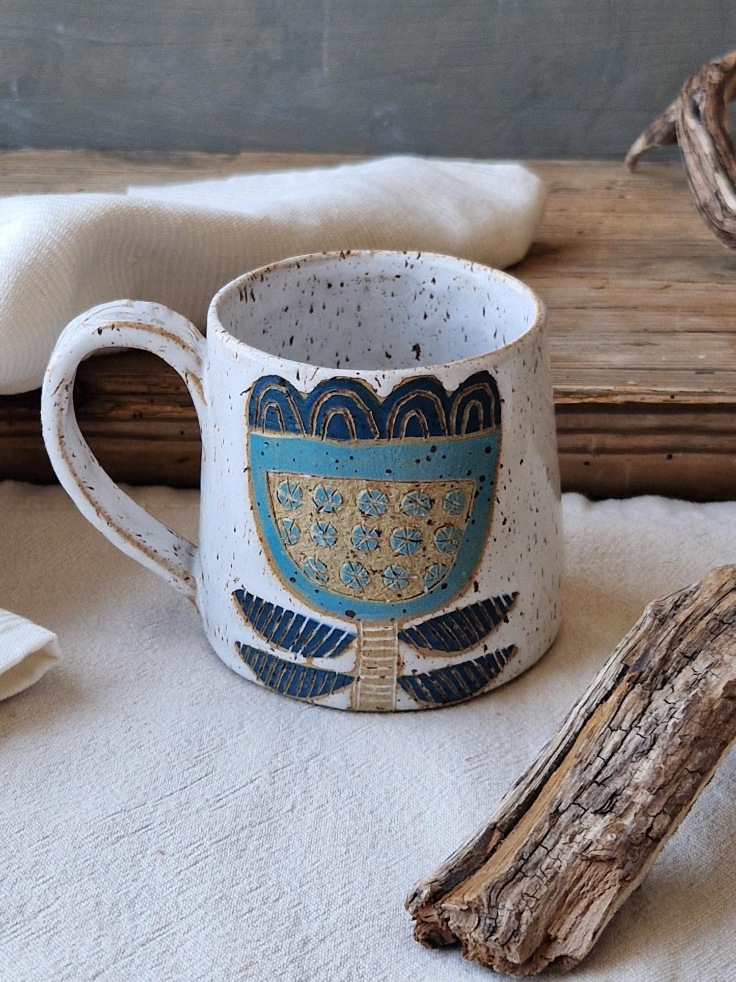 Blue Tulip Mug