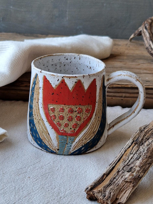 Red Tulip Mug