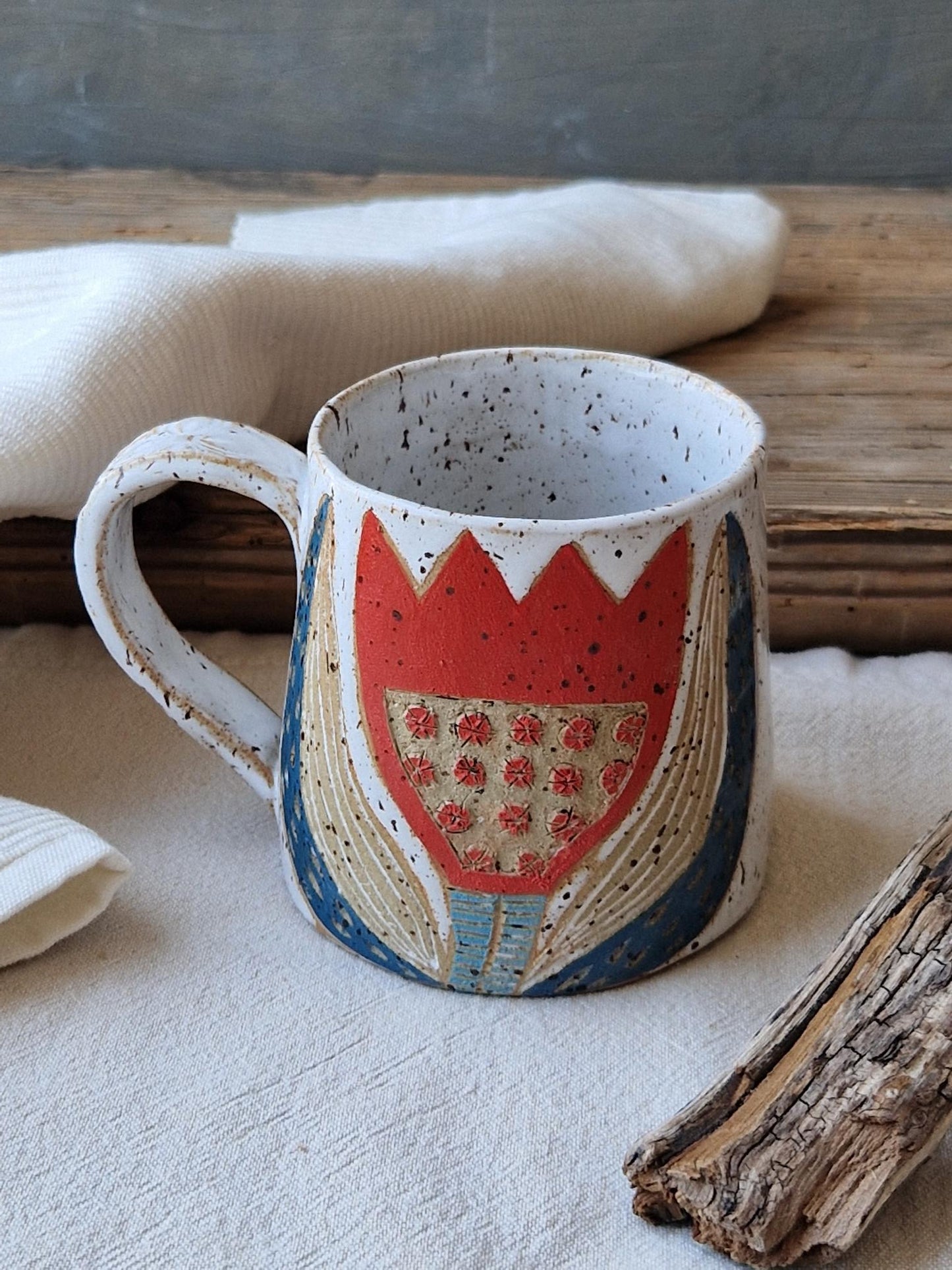 Red Tulip Mug