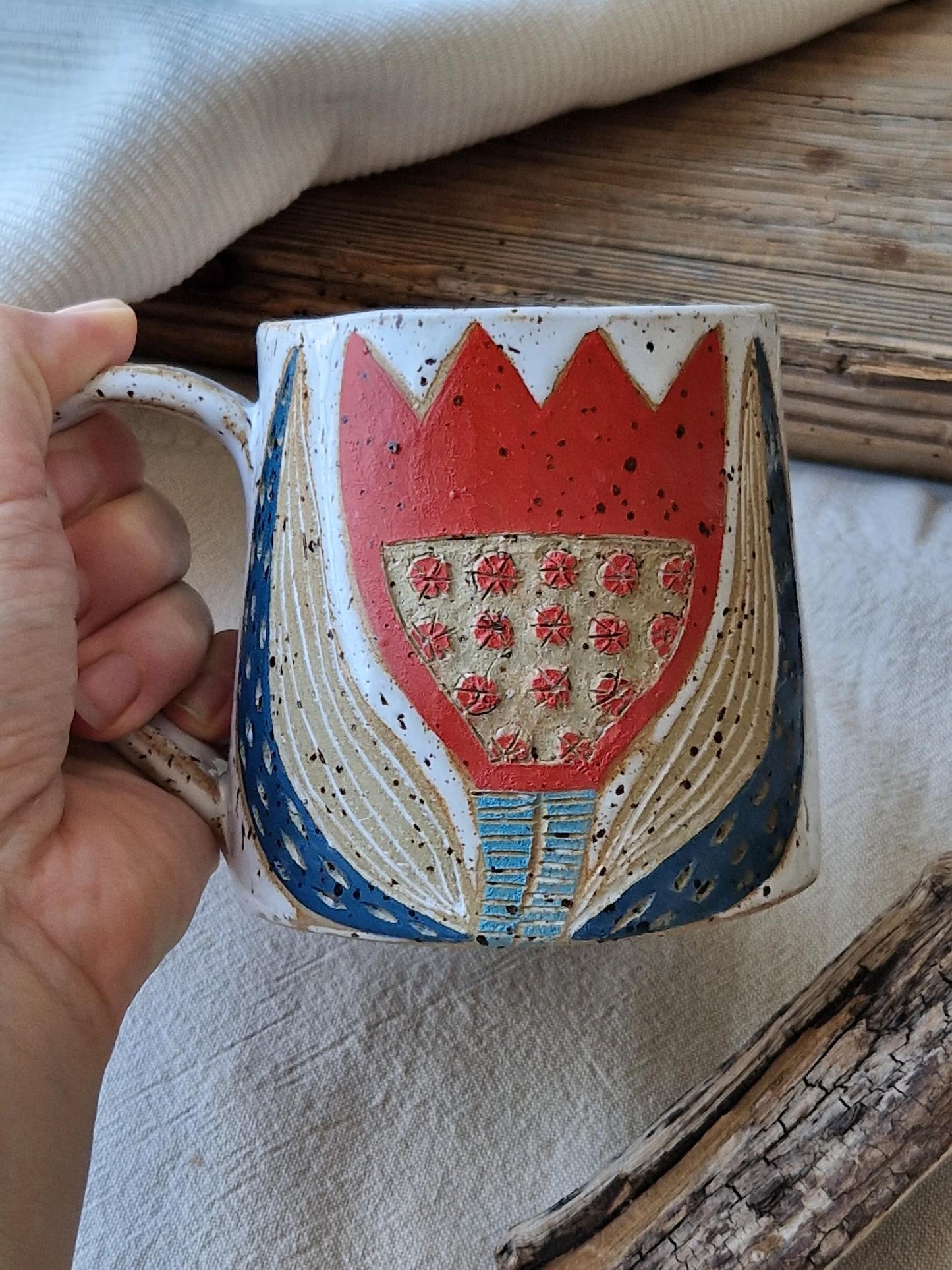 Red Tulip Mug