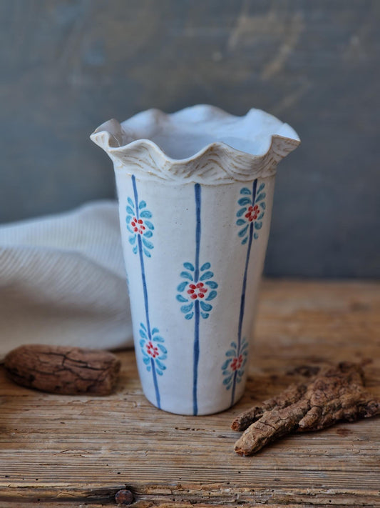 Wavy Floral Vase