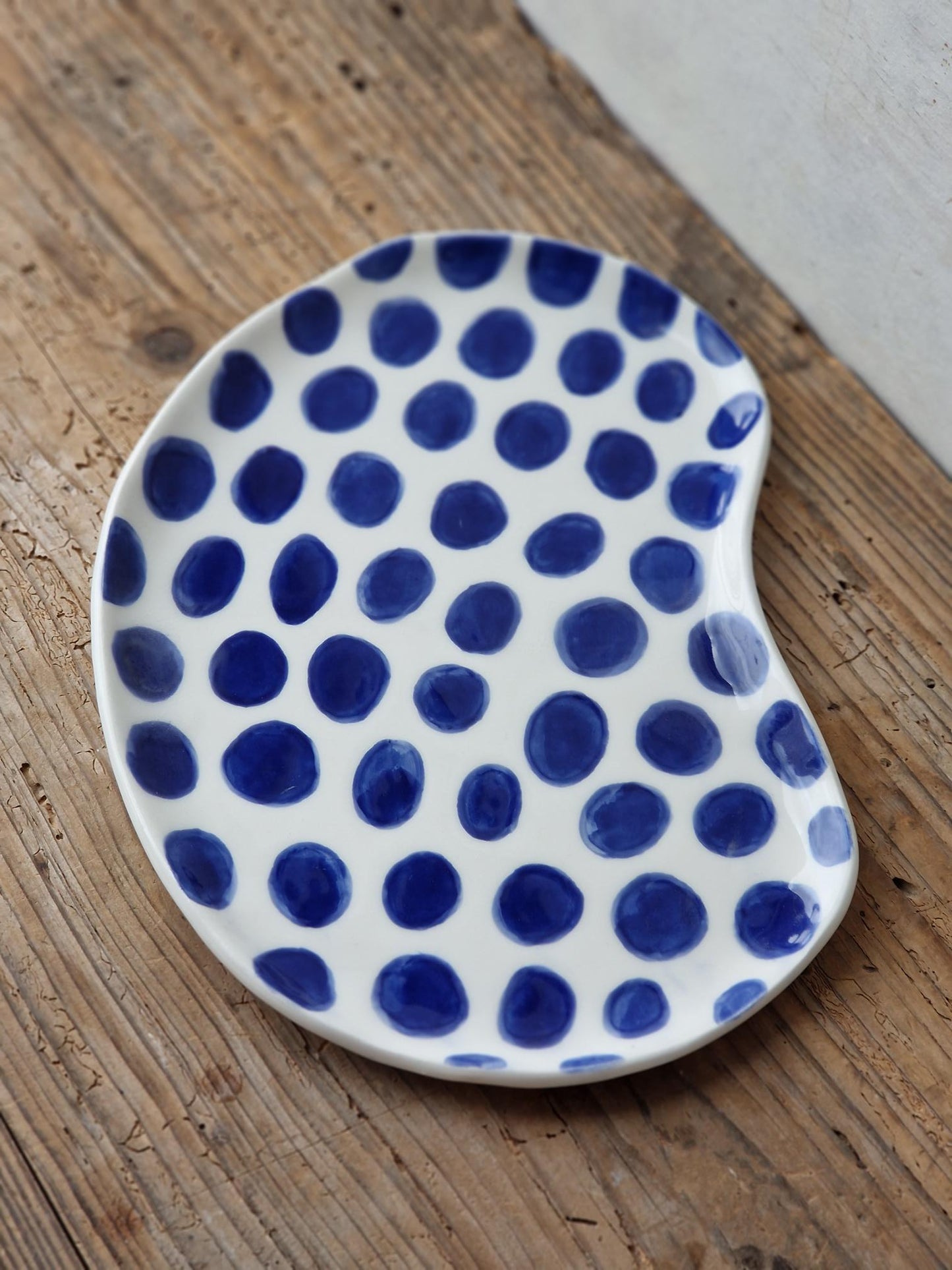 Polka Dot Blue Plate