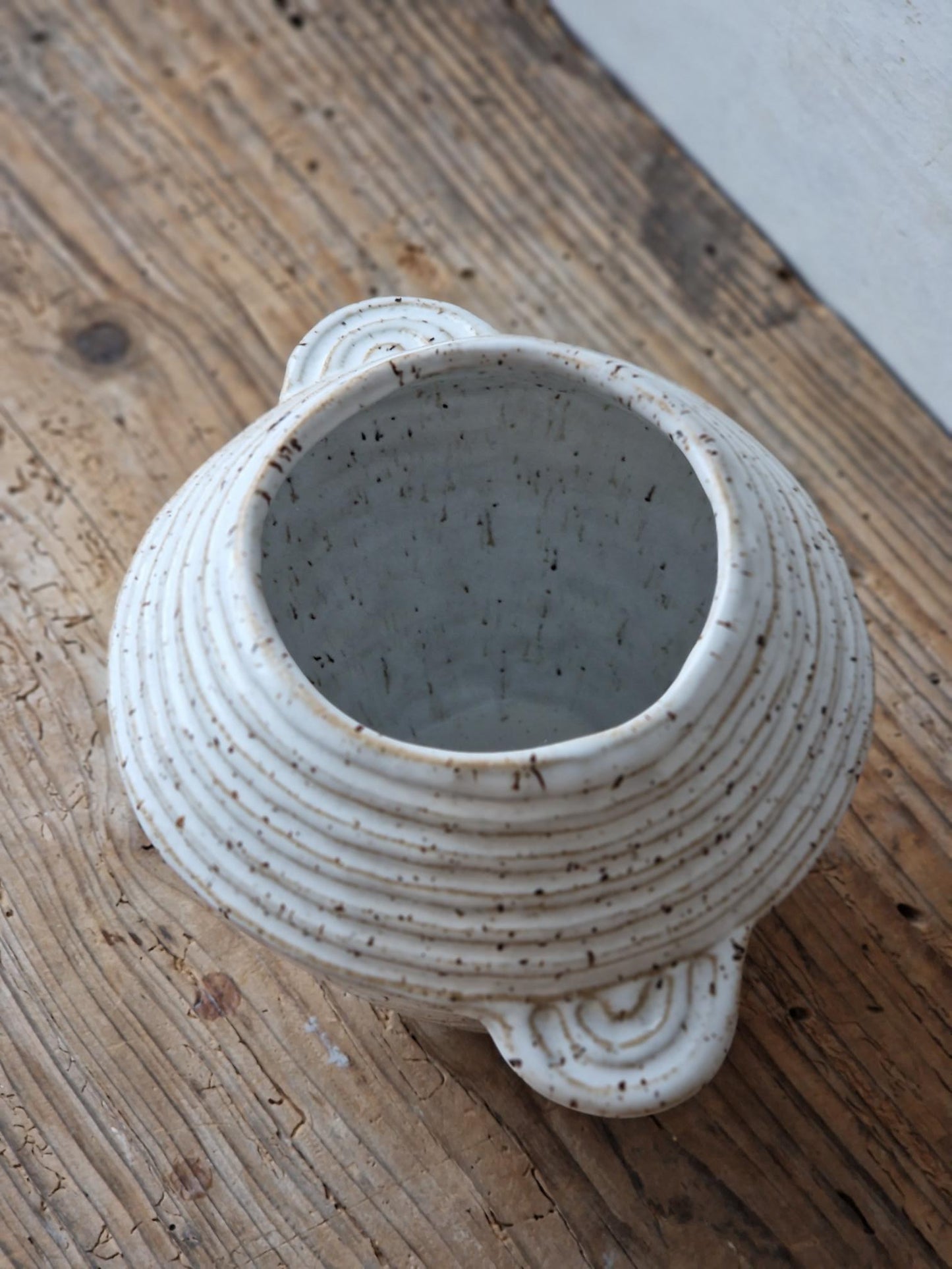 Slightly Flawed: Speckled White Vase