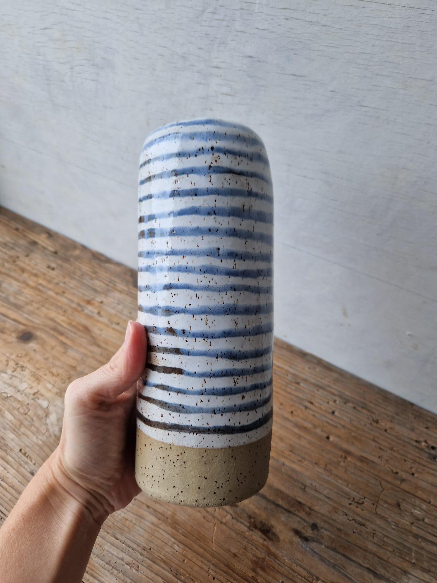 Stripy Tall Vase