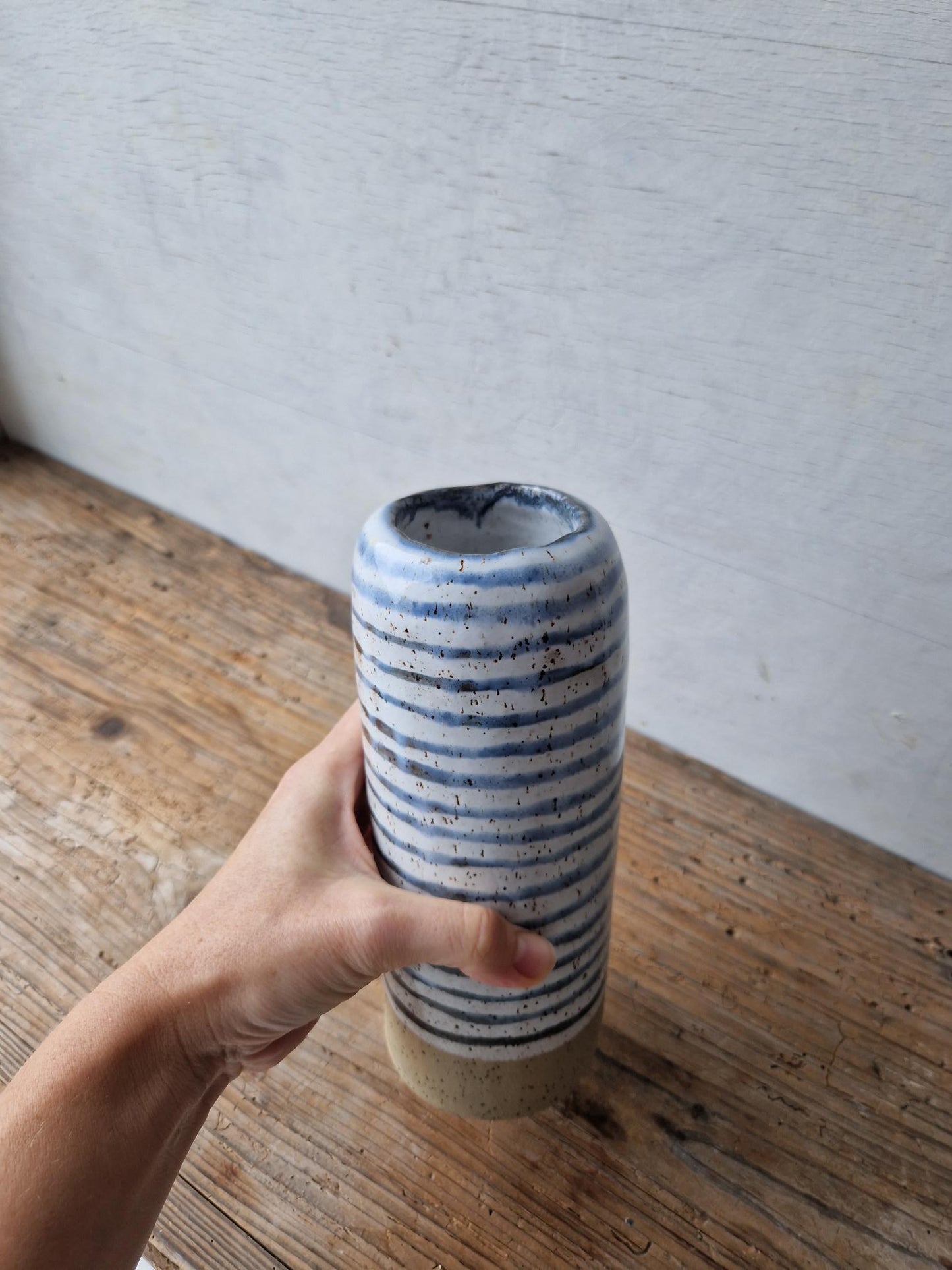 Stripy Tall Vase