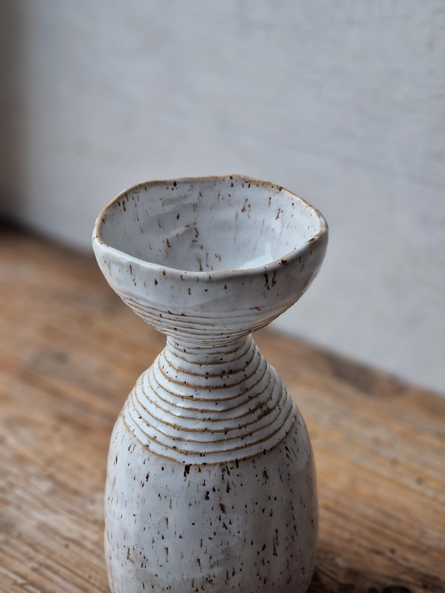 Slightly Flawed: Speckled White Vase