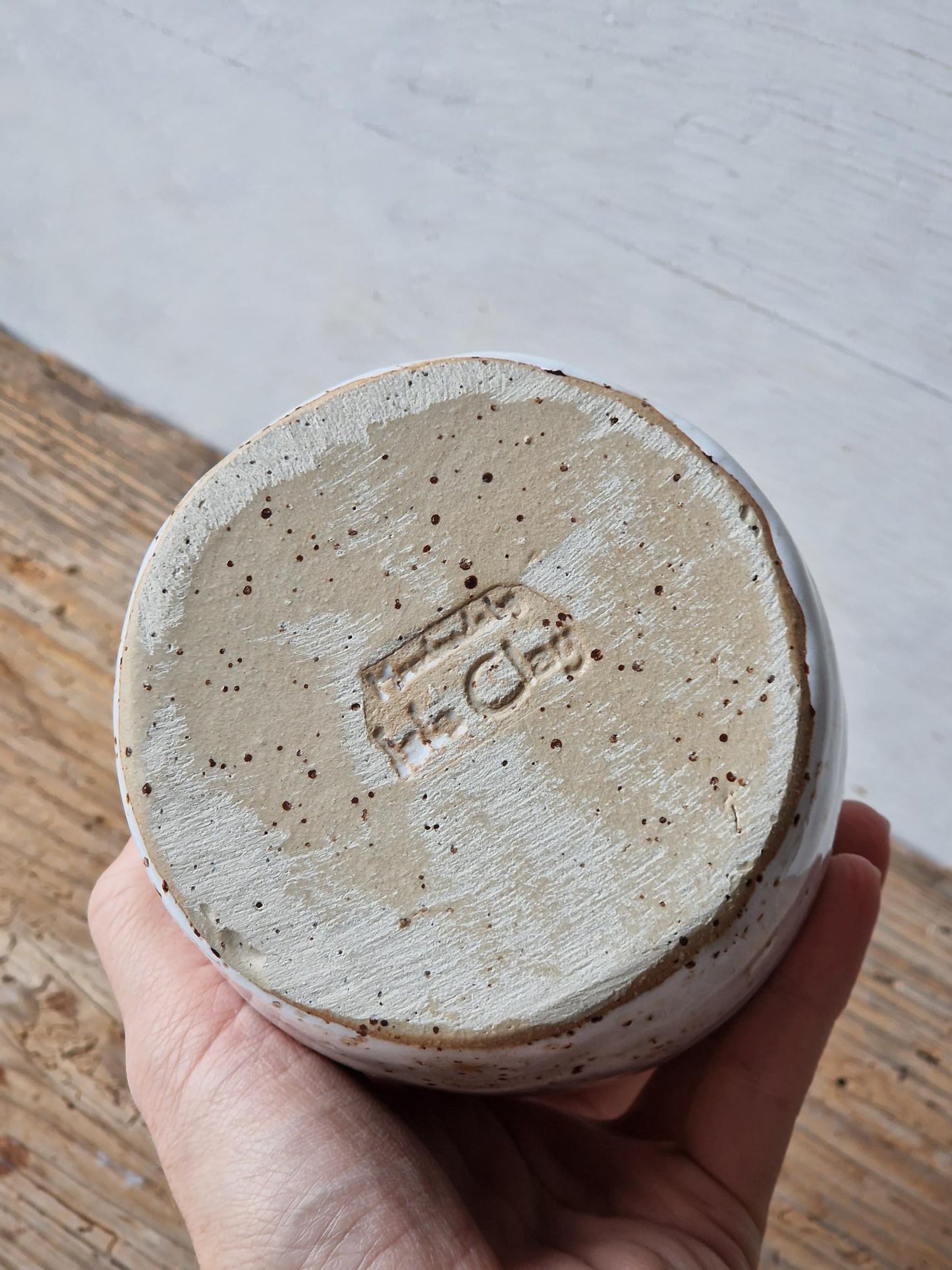Slightly Flawed: Speckled White Vase