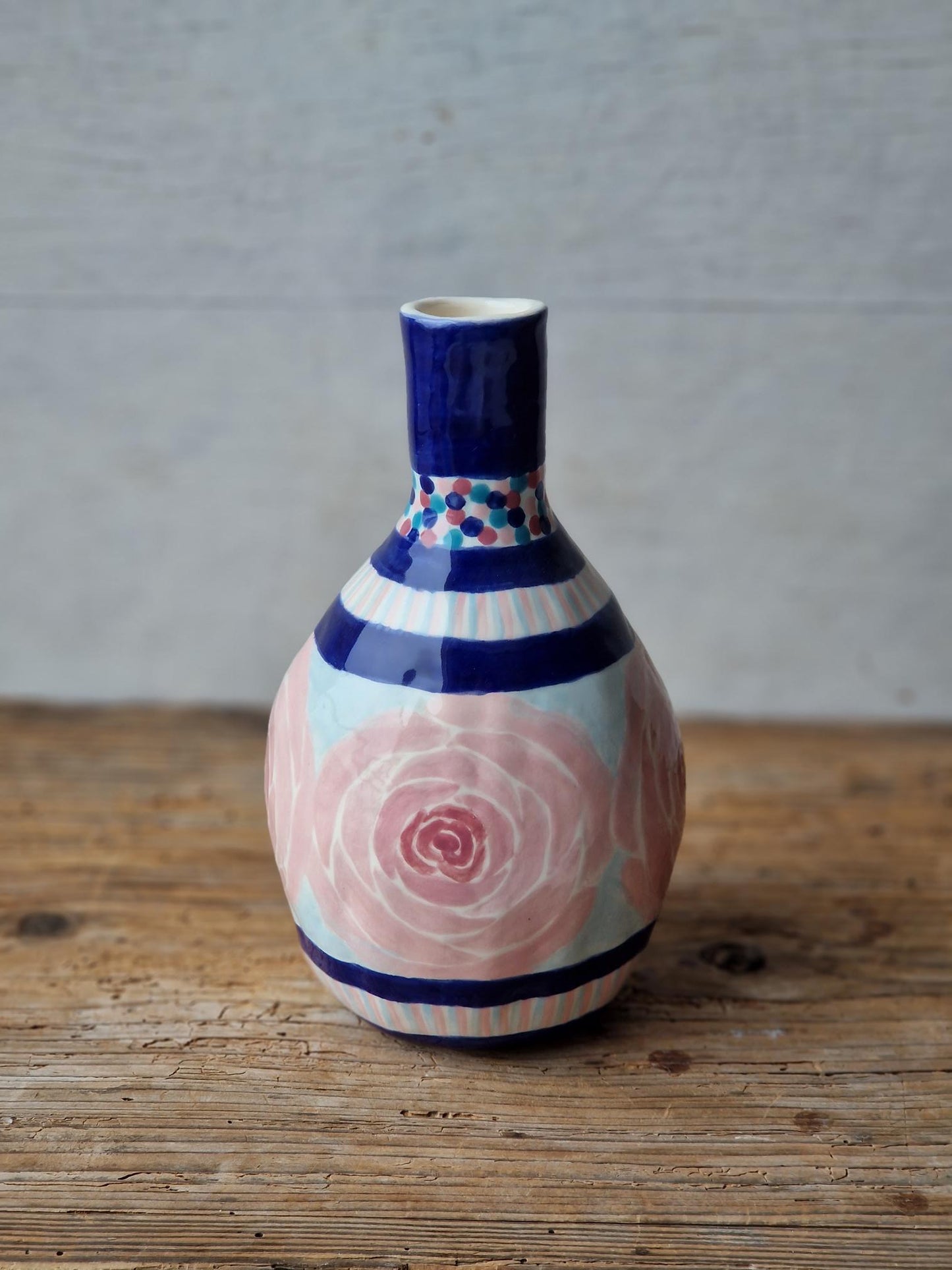 Pink Roses Vase