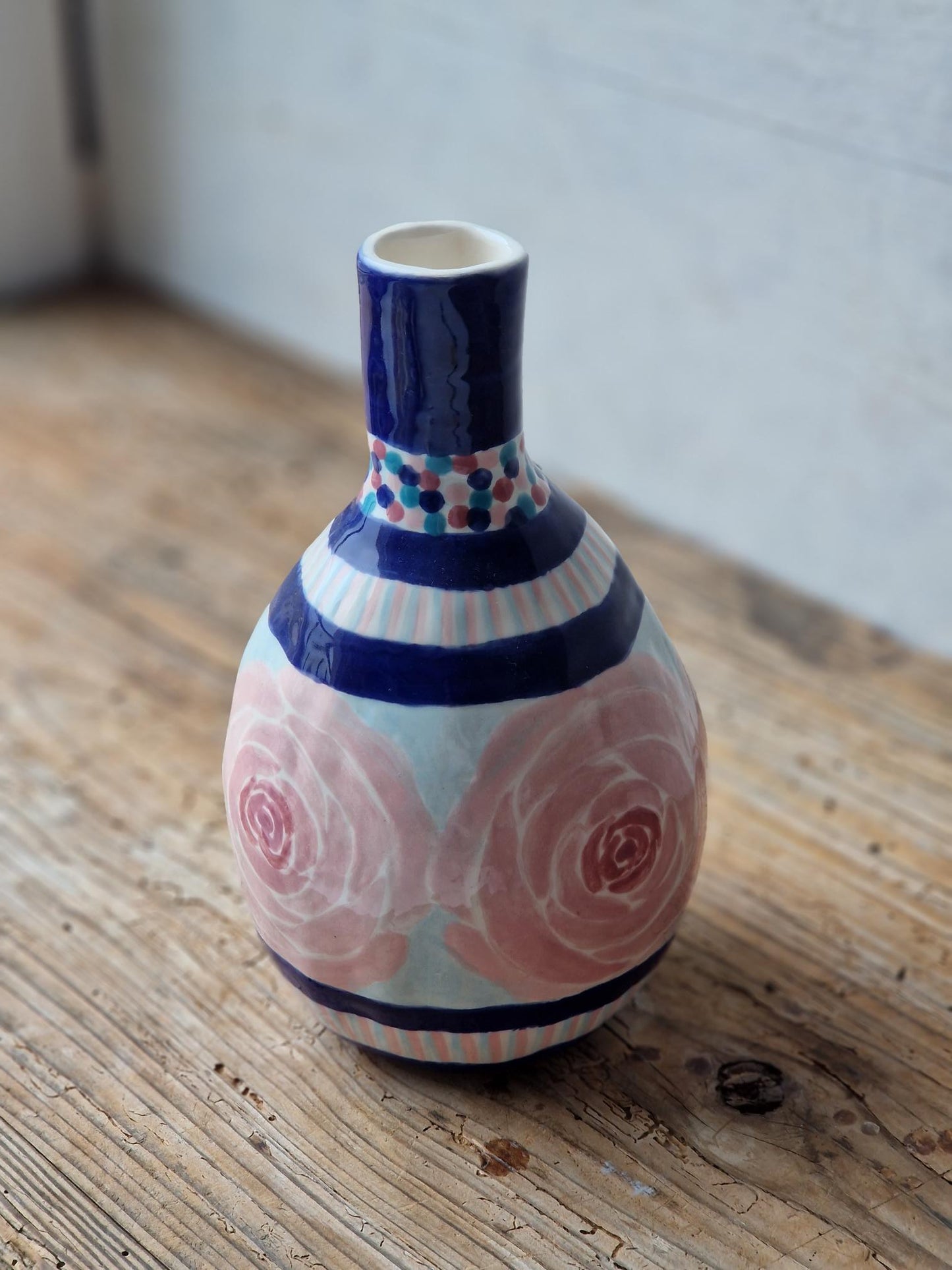 Pink Roses Vase