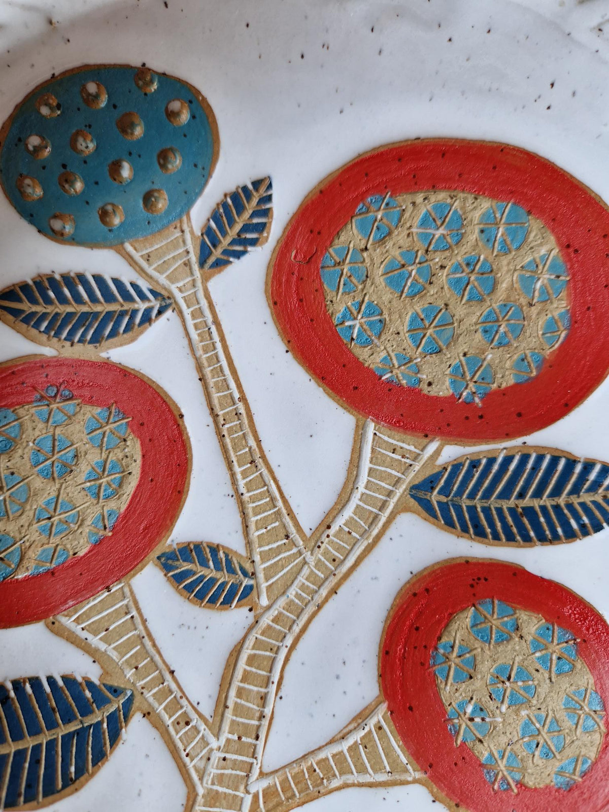 Floral Wavy Bowl / Wall Plate