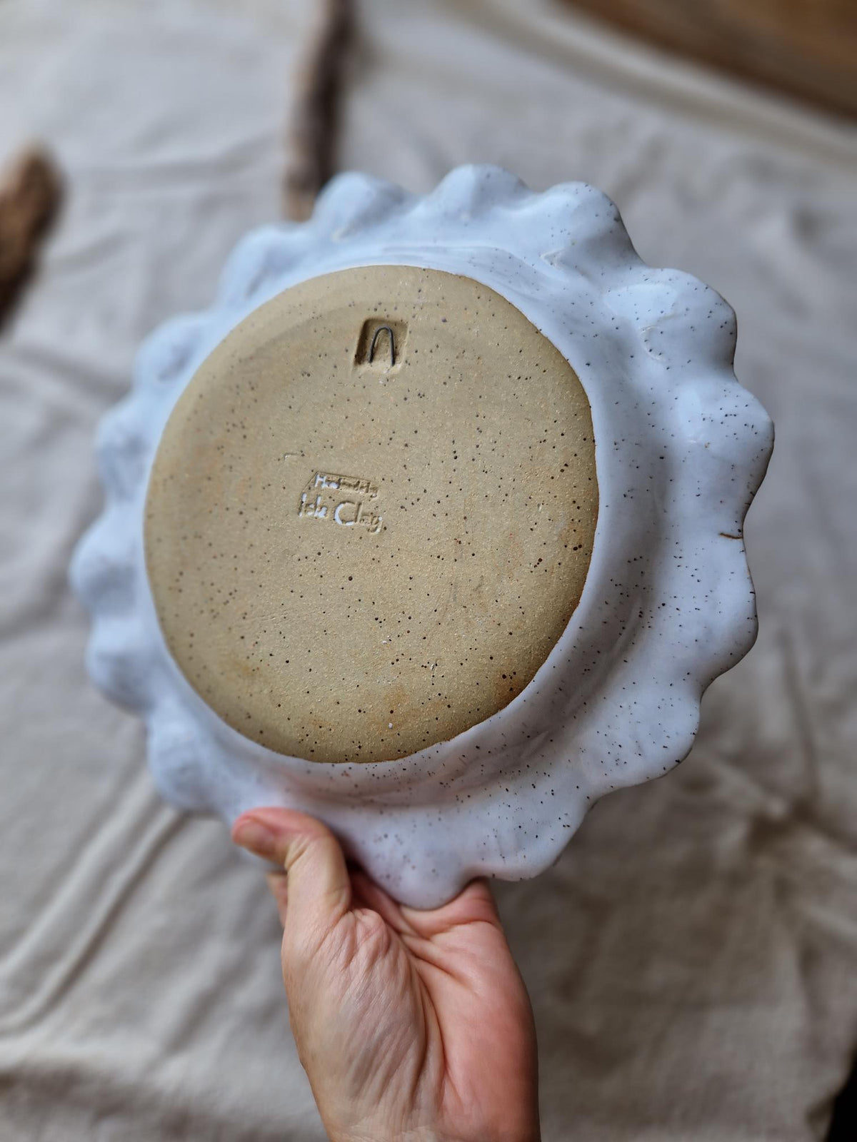 Slightly Flawed: Red Tulip Wavy Bowl / Wall Plate