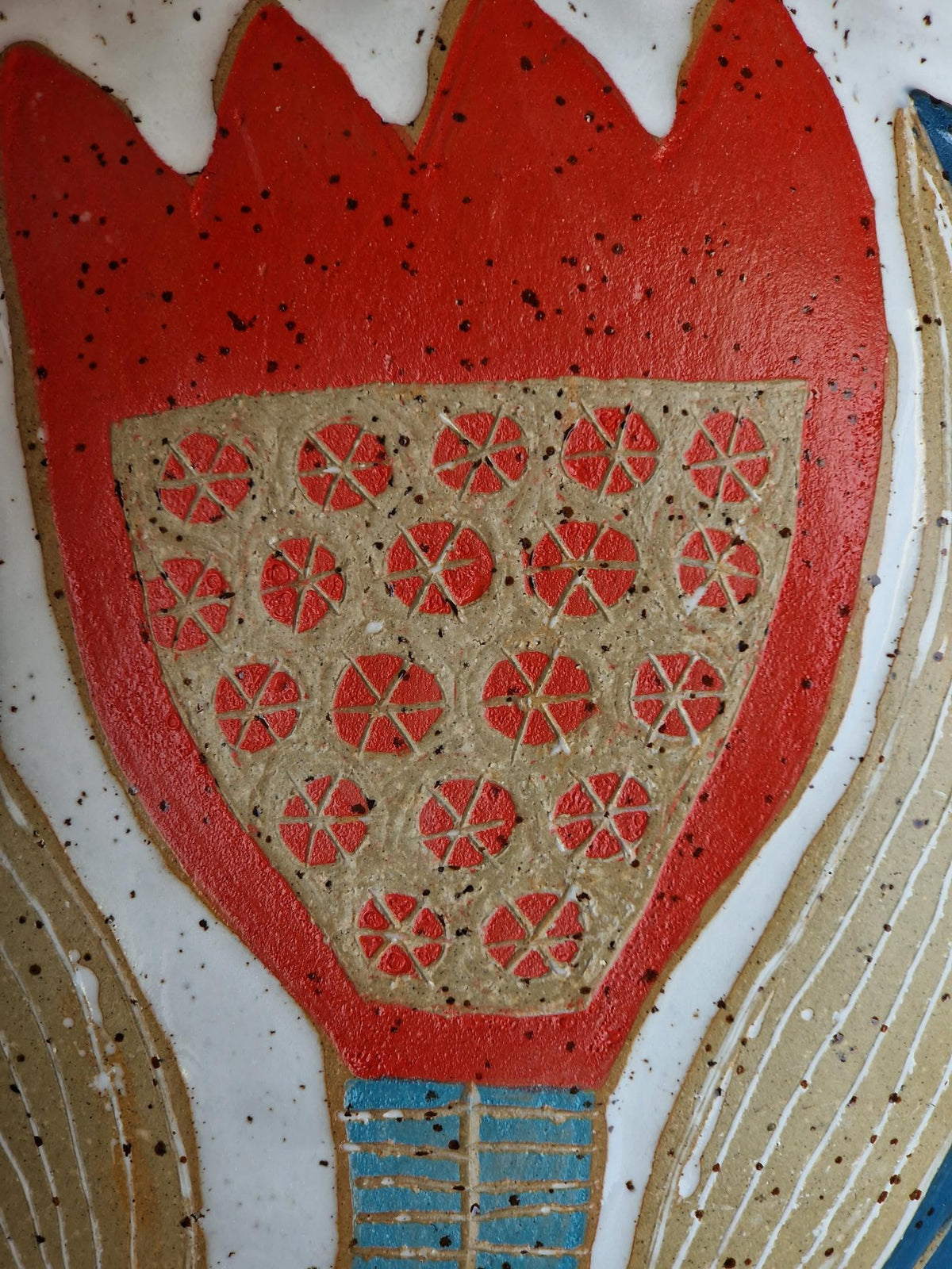 Red Tulip Soup Bowl