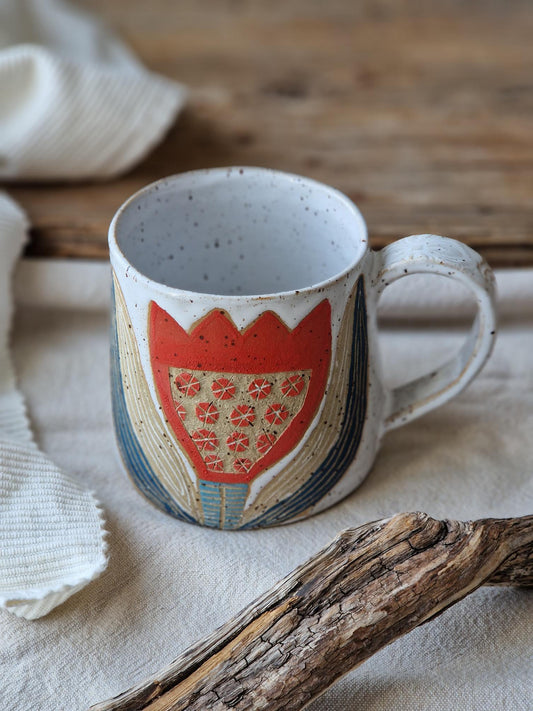 Red Tulip Mug