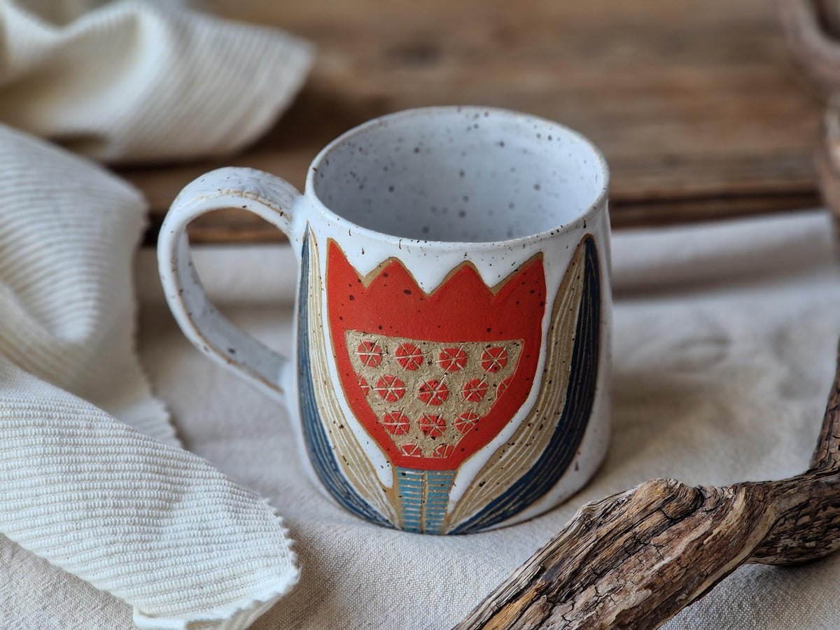 Red Tulip Mug
