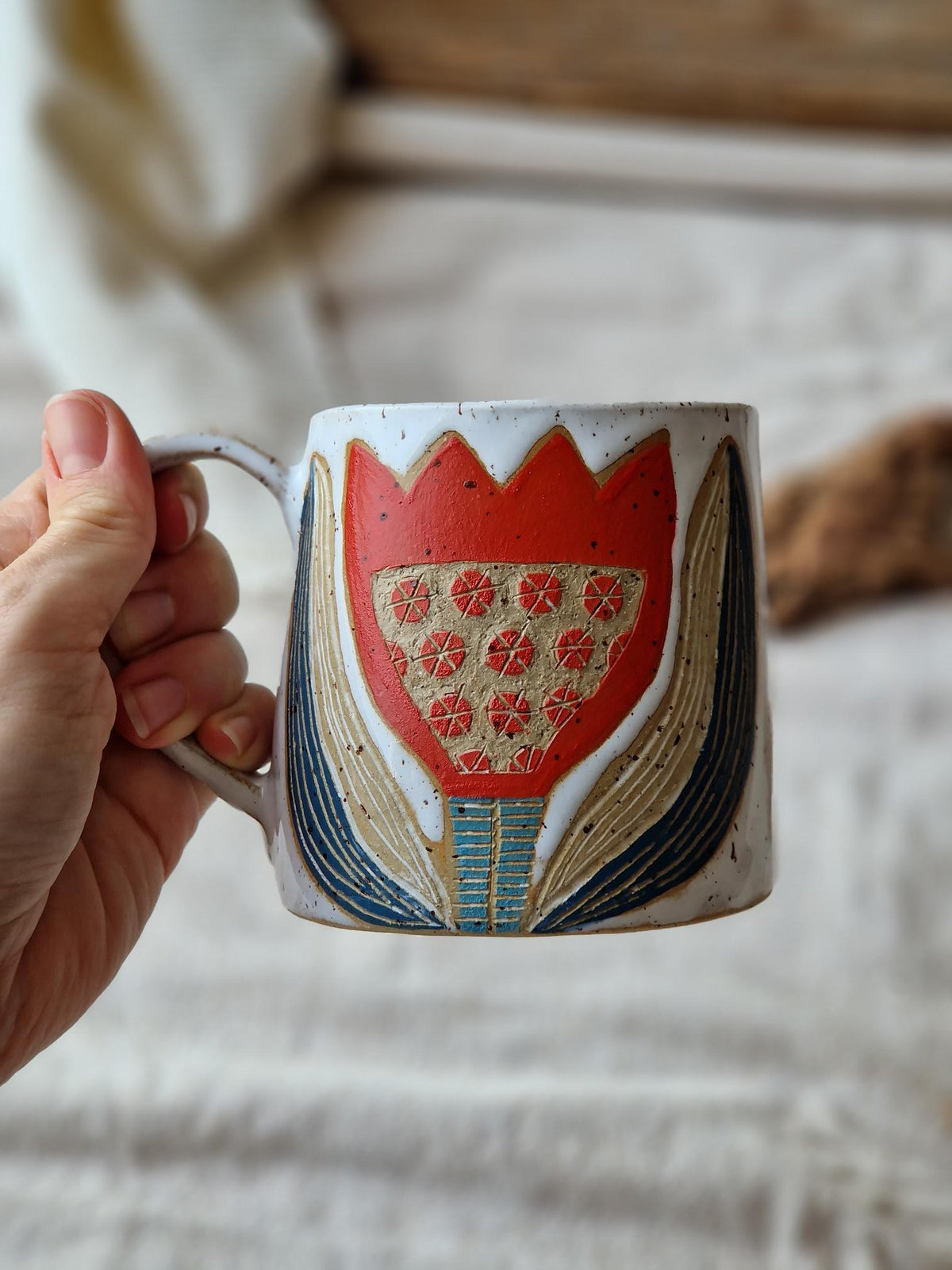 Red Tulip Mug