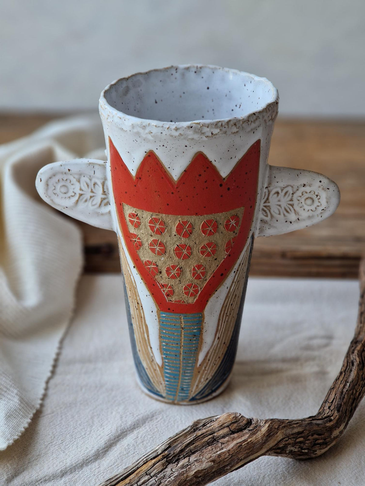 Red Tulip Vase
