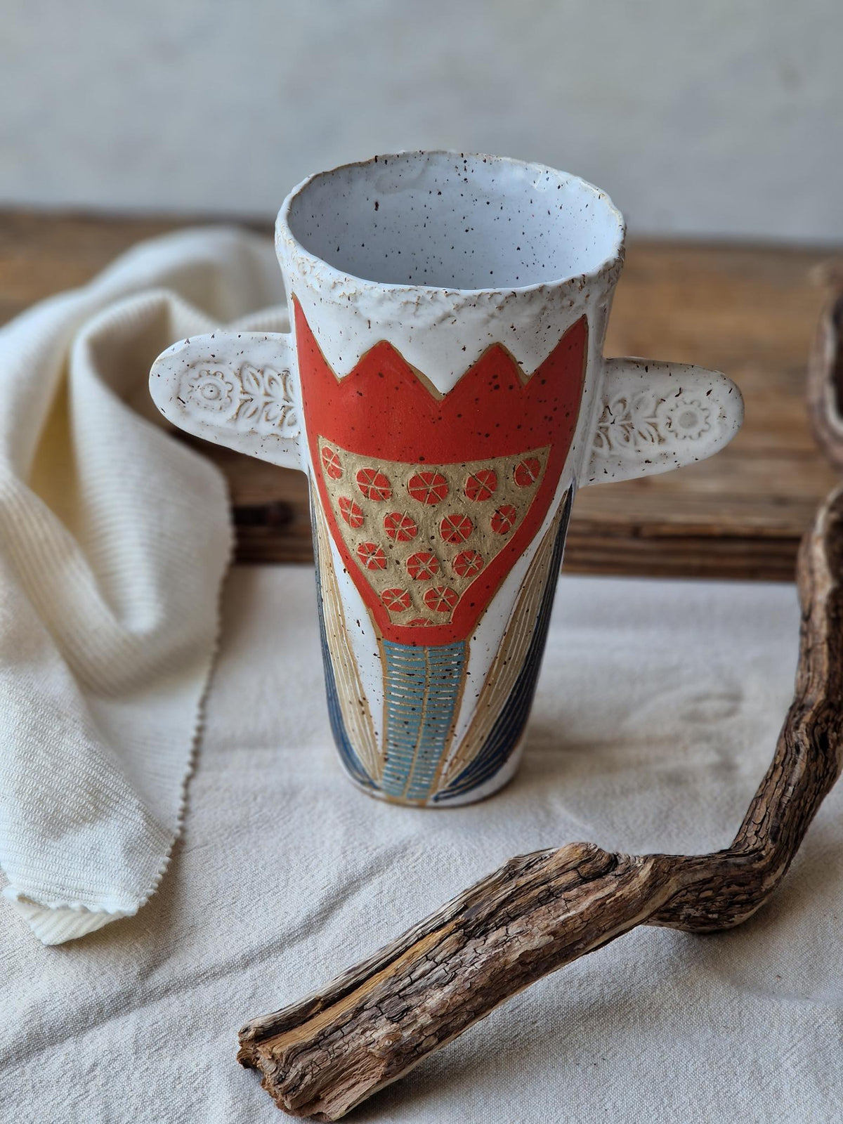 Red Tulip Vase