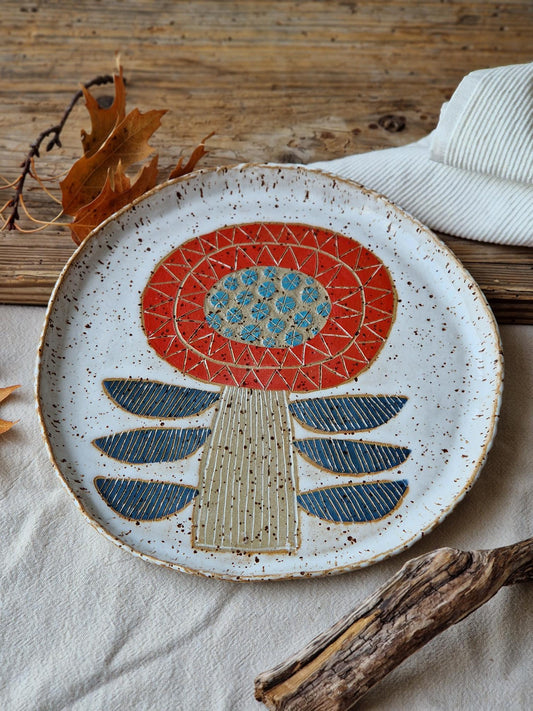 Slighty Warped: Floral Plate