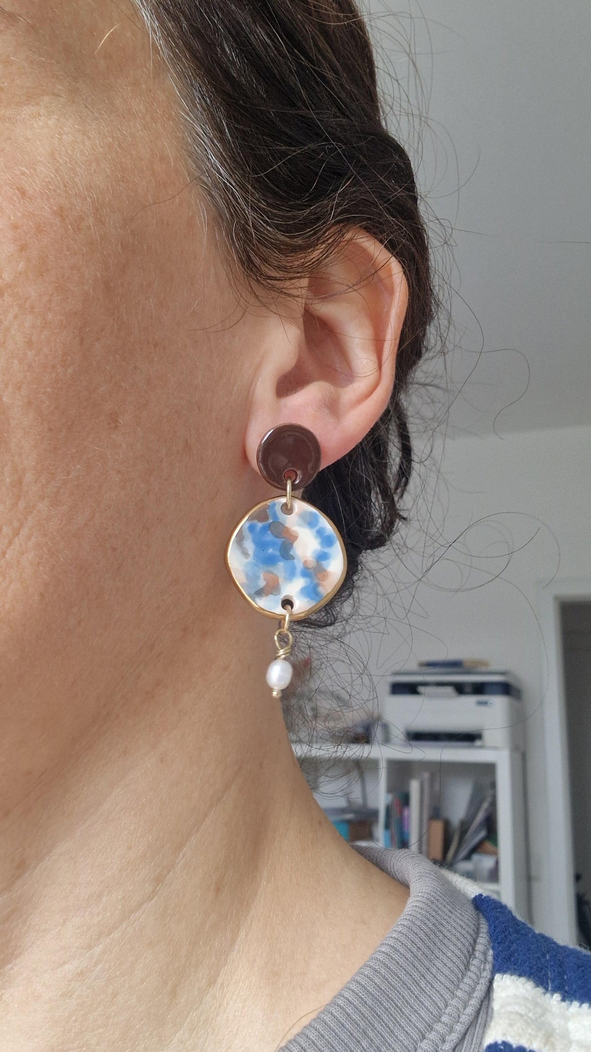 Ceramic Earrings No. 258
