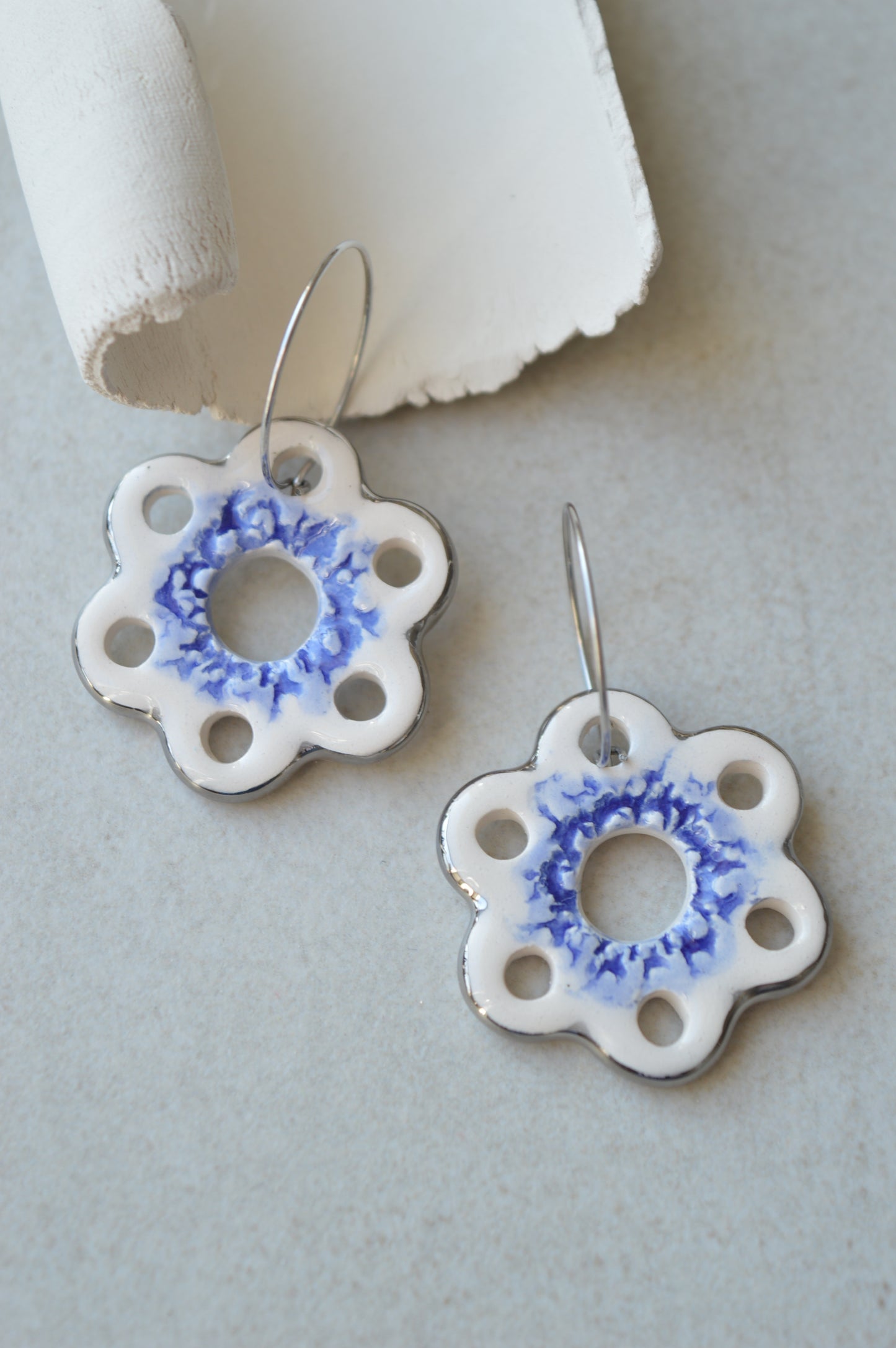 Floral Hoop earrings