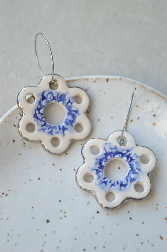 Floral Hoop earrings
