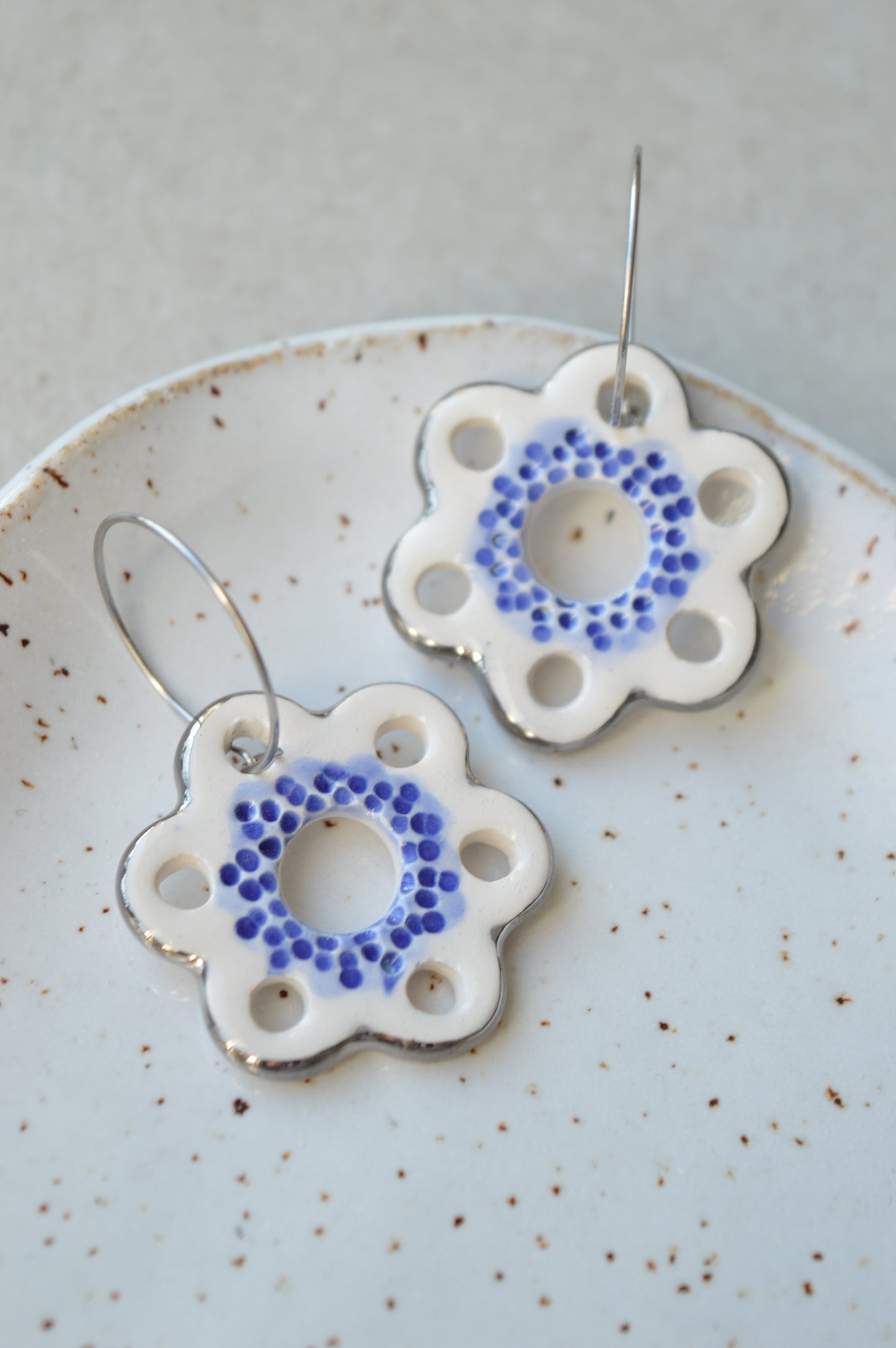 Floral Hoop earrings