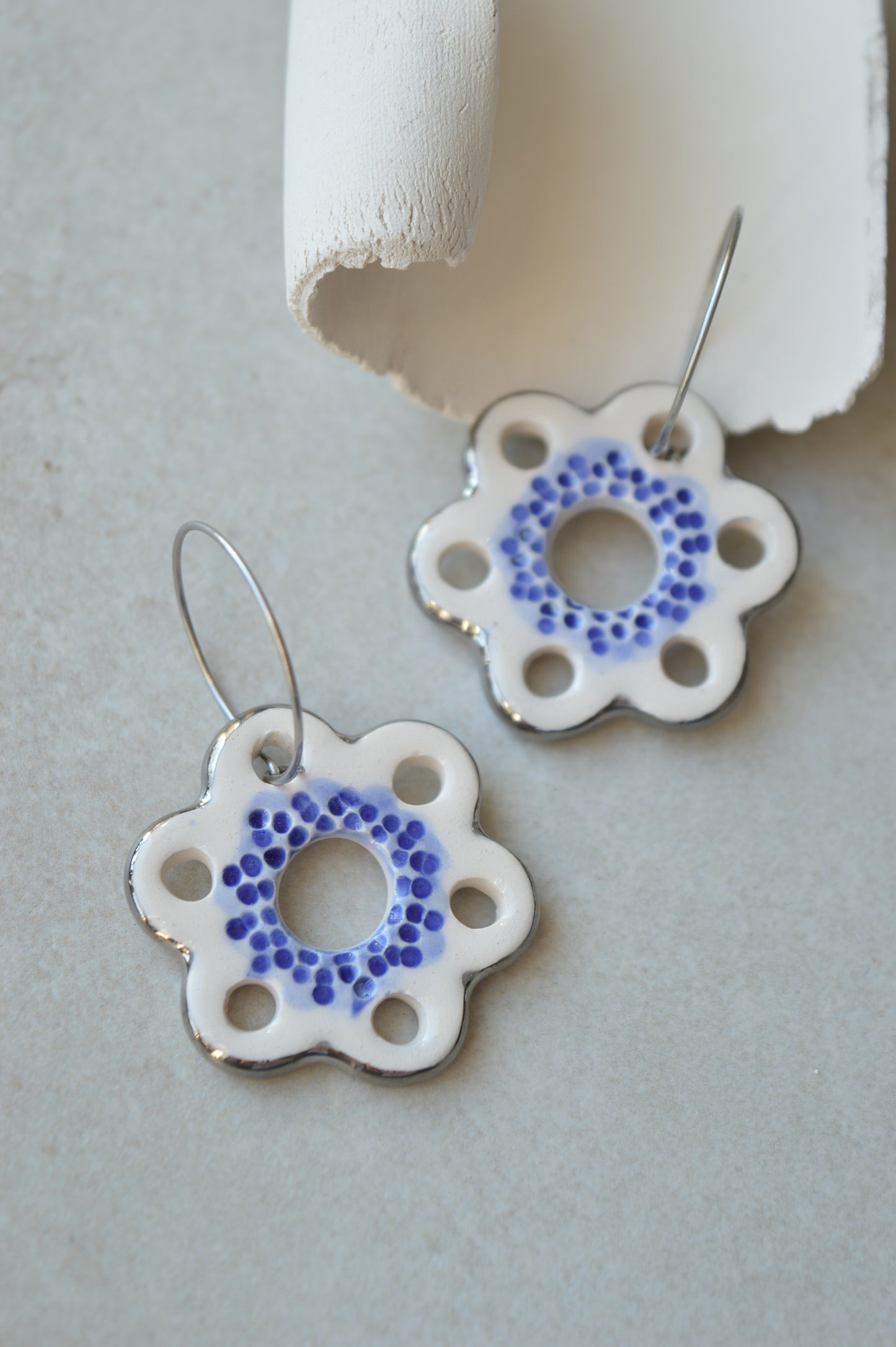 Floral Hoop earrings