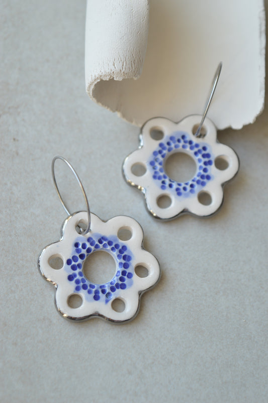 Floral Hoop earrings