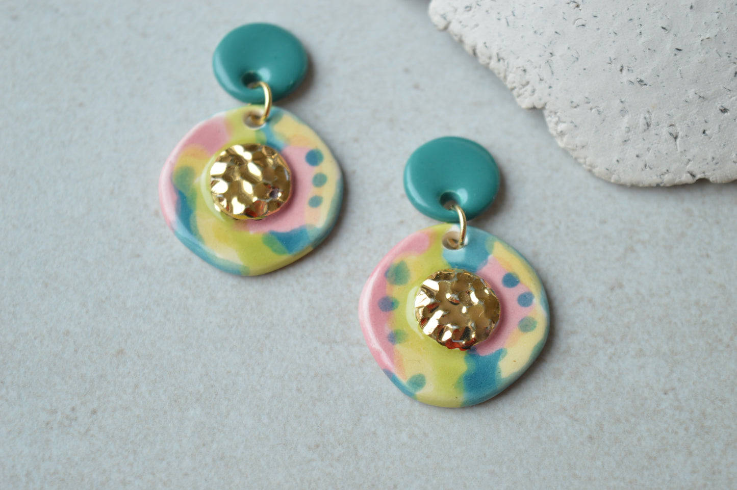 Colourful earrings
