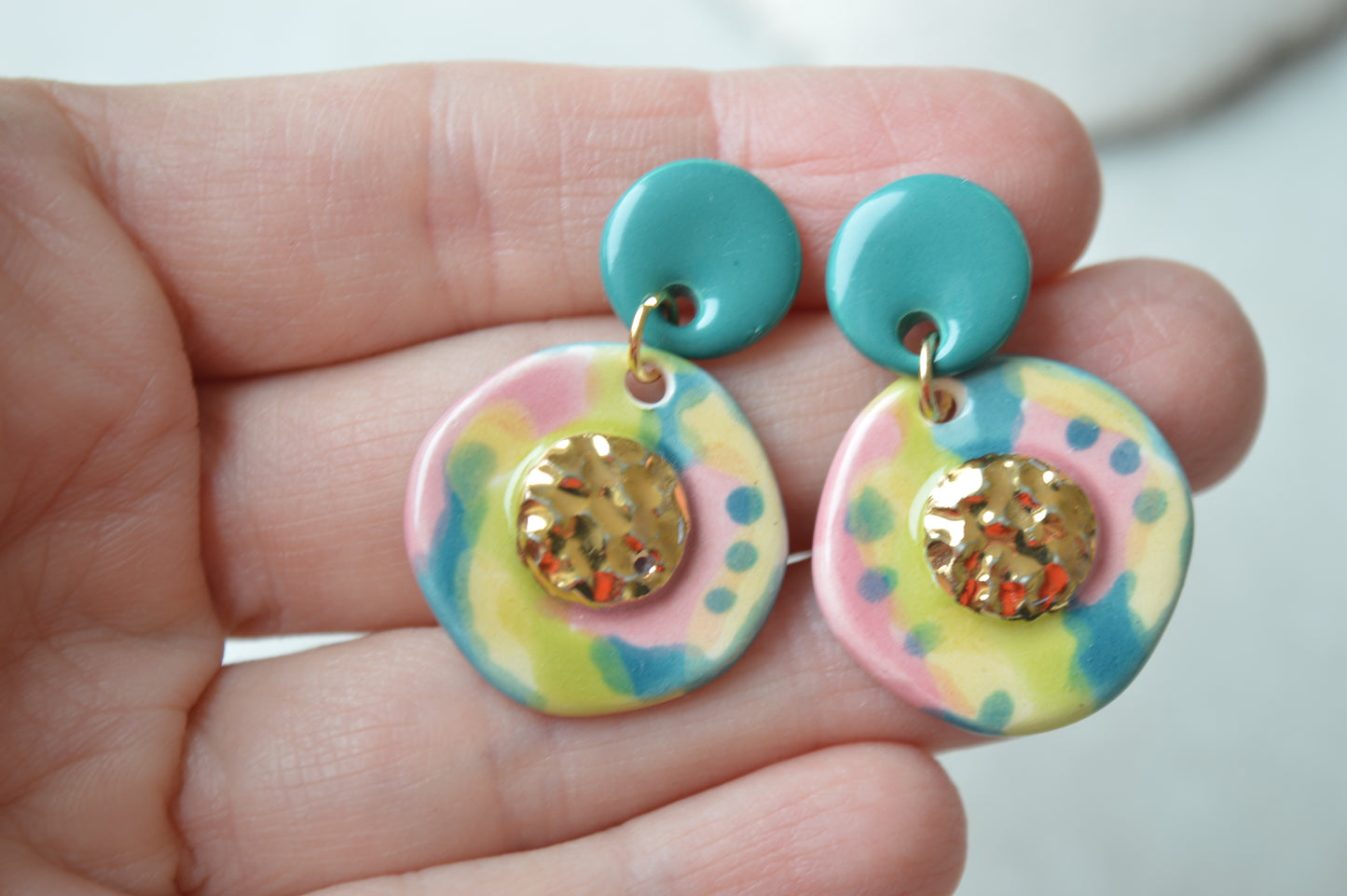 Colourful earrings