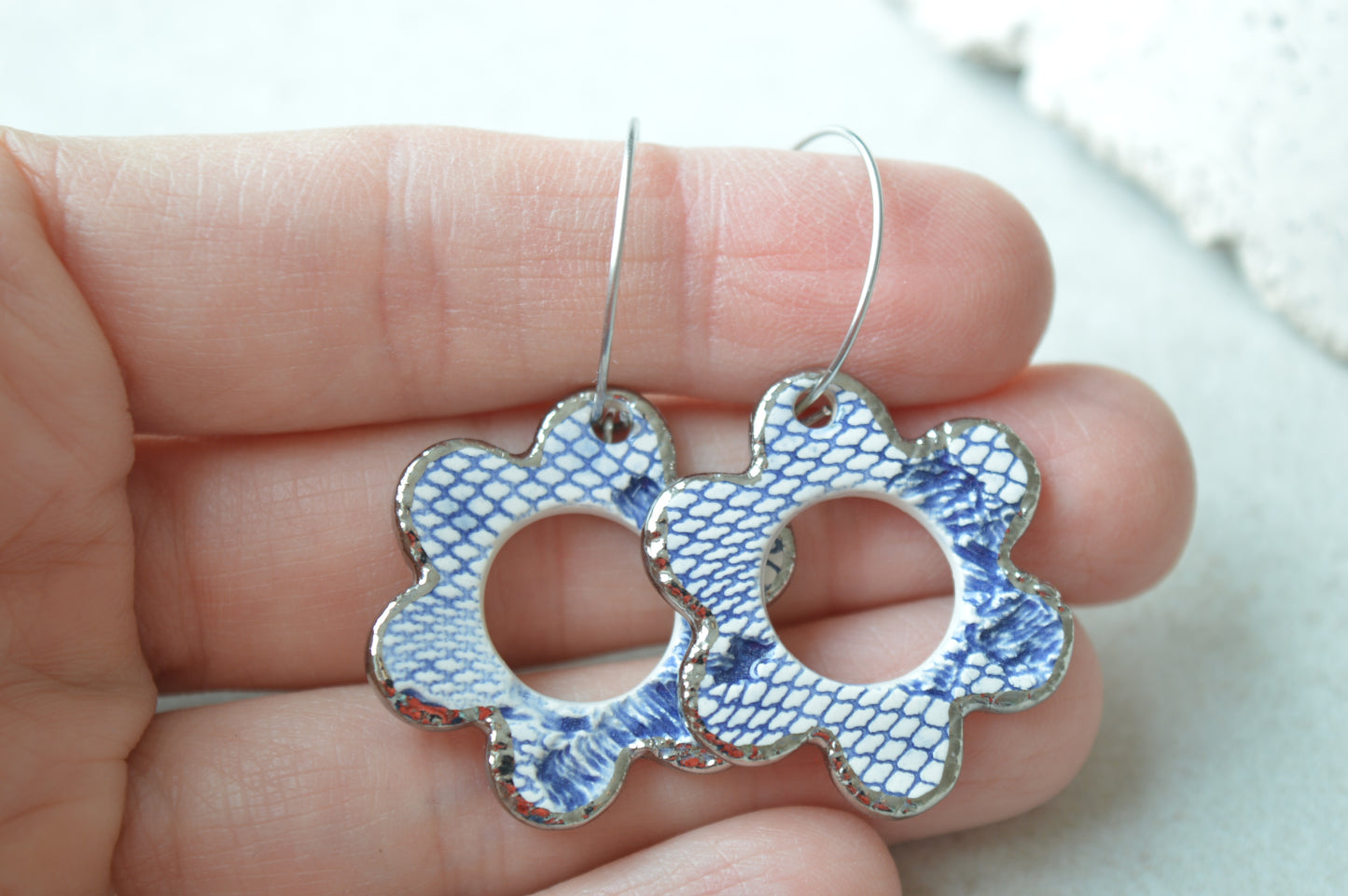 Drop earrings - flower