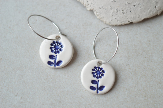 Drop earrings - dandelion