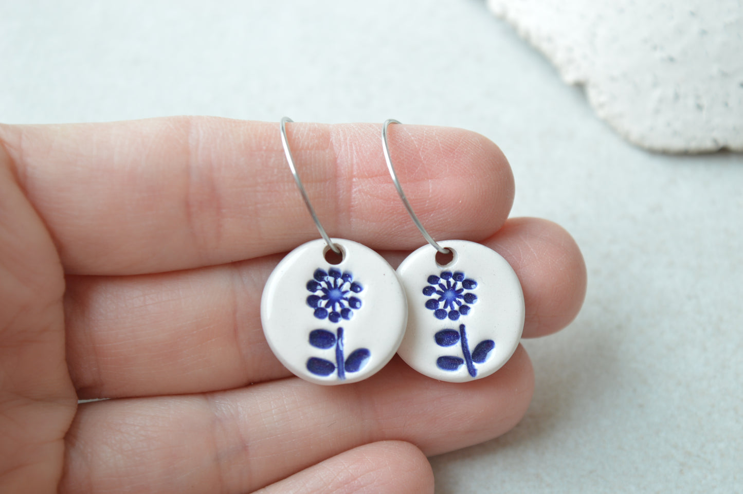 Drop earrings - dandelion