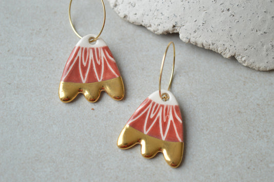 Ceramic earrings - tulips