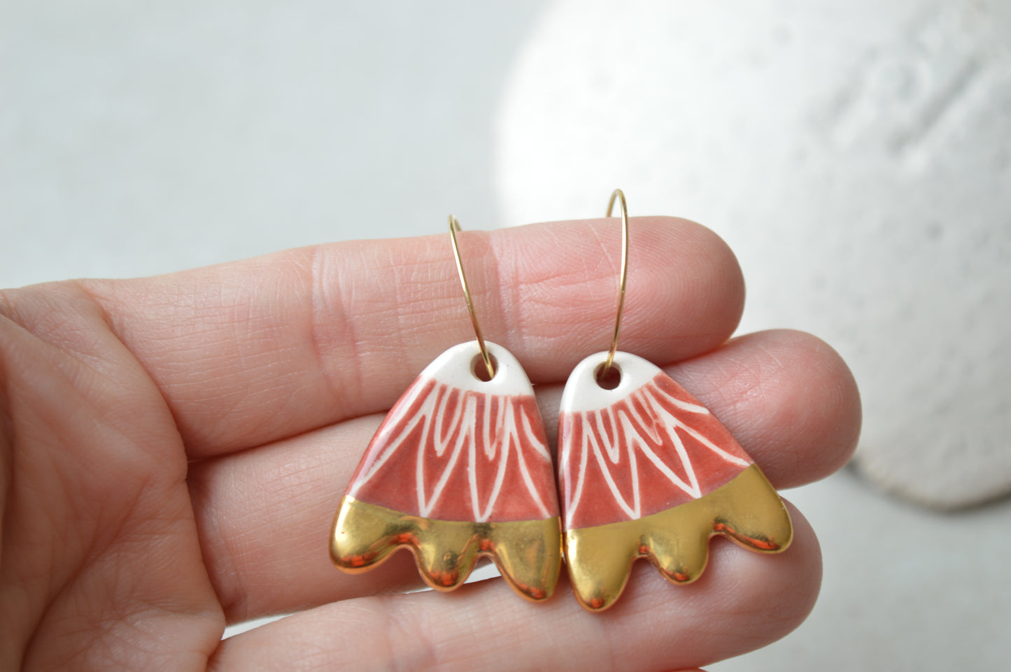 Ceramic earrings - tulips