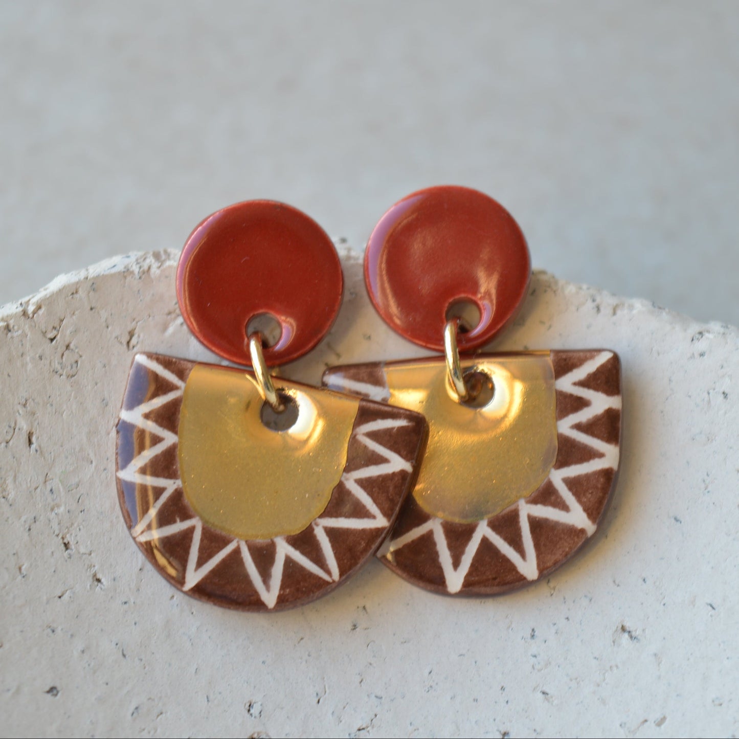 Ceramic Earrings No. 116