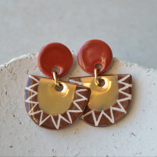 Ceramic Earrings No. 116