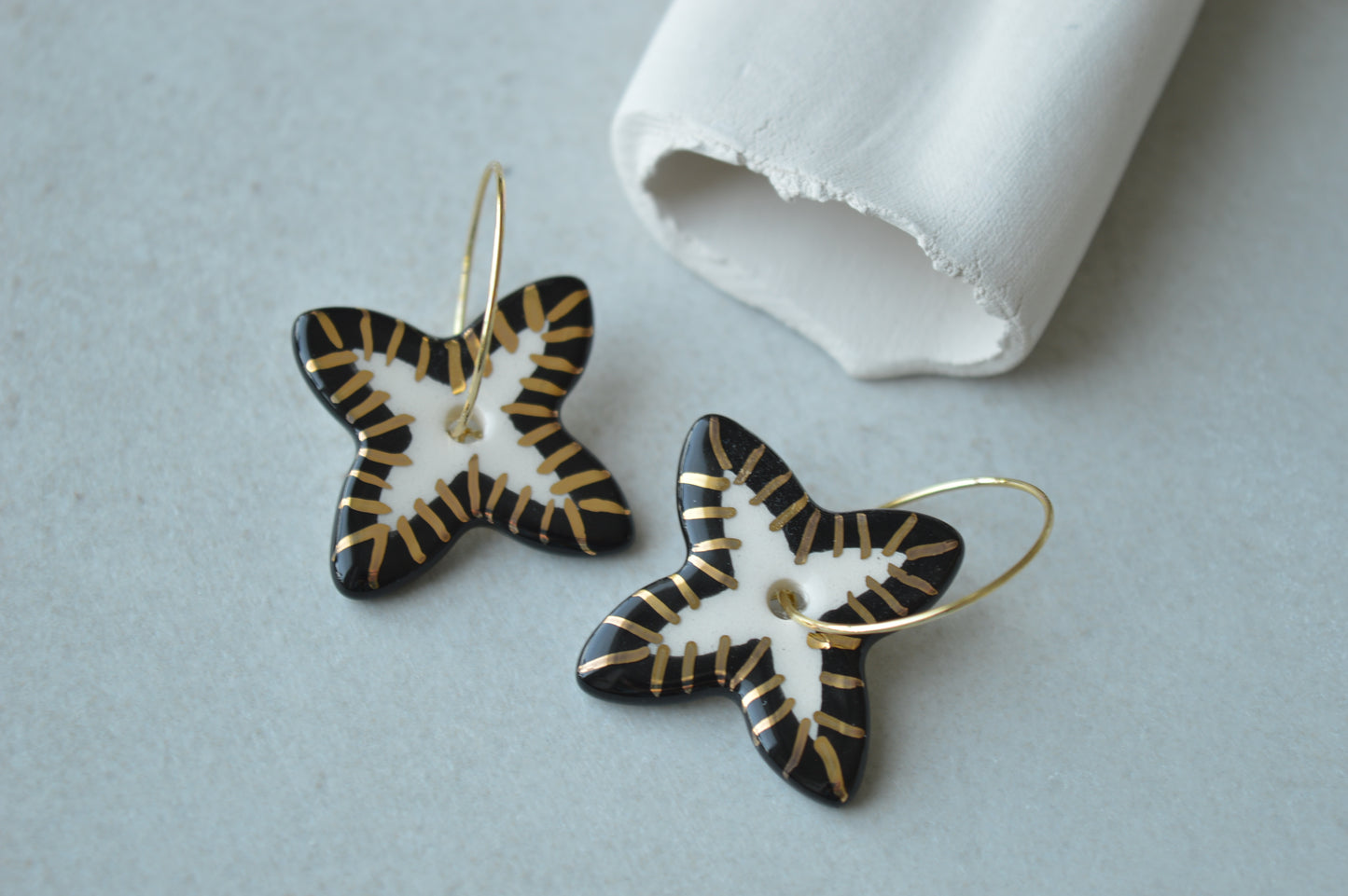 Ceramic Earrings No. 166