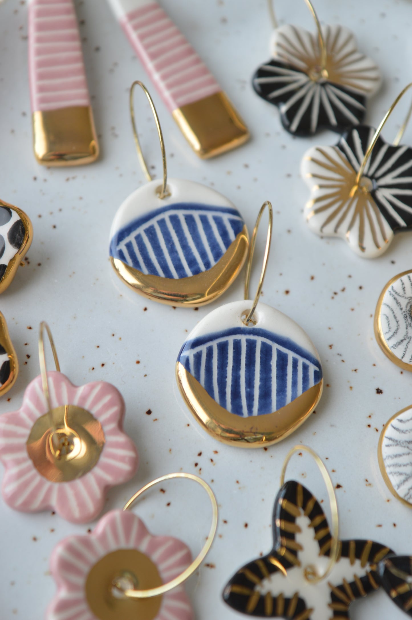 Ceramic Earrings No. 169