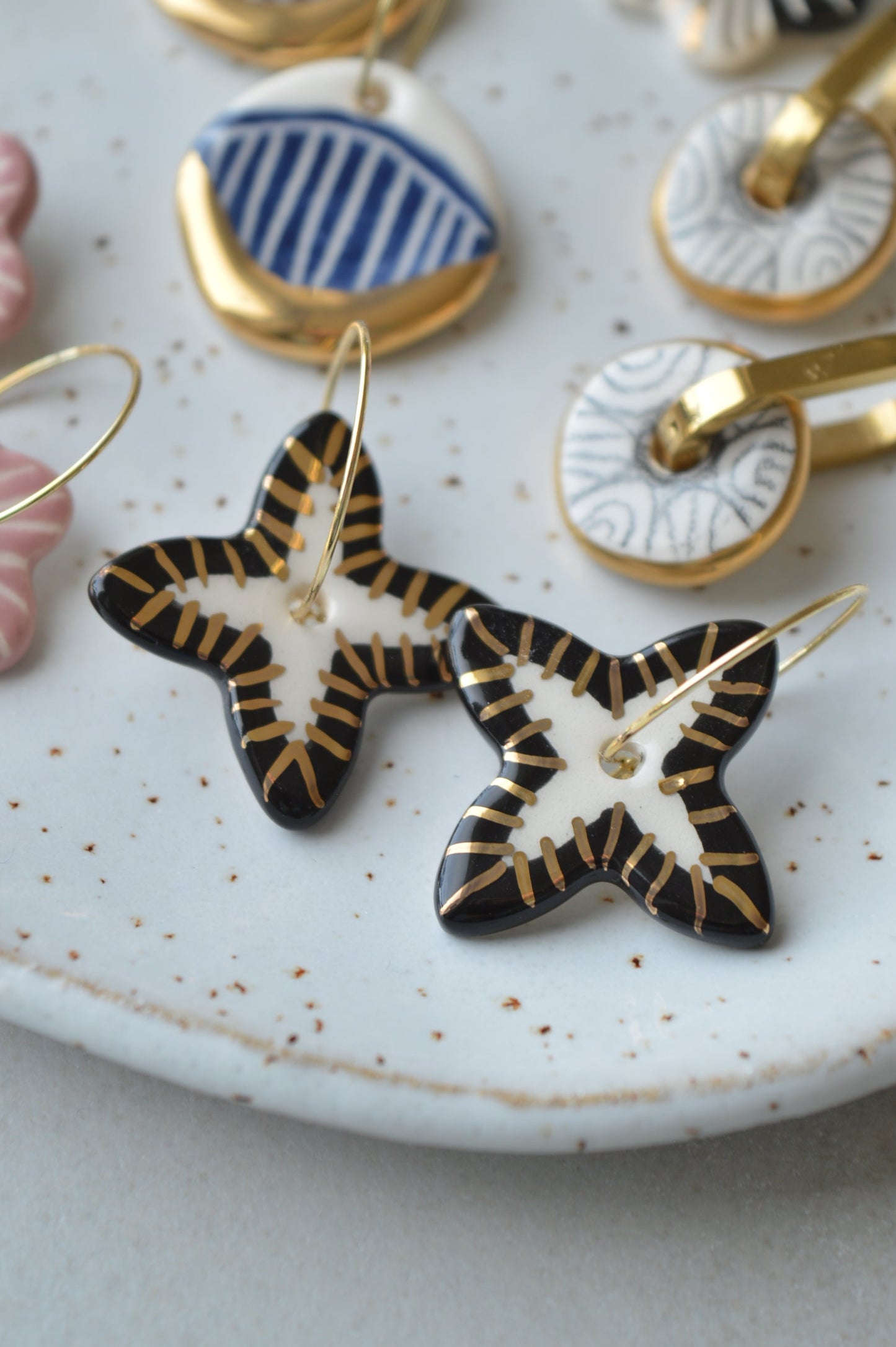 Ceramic Earrings No. 166