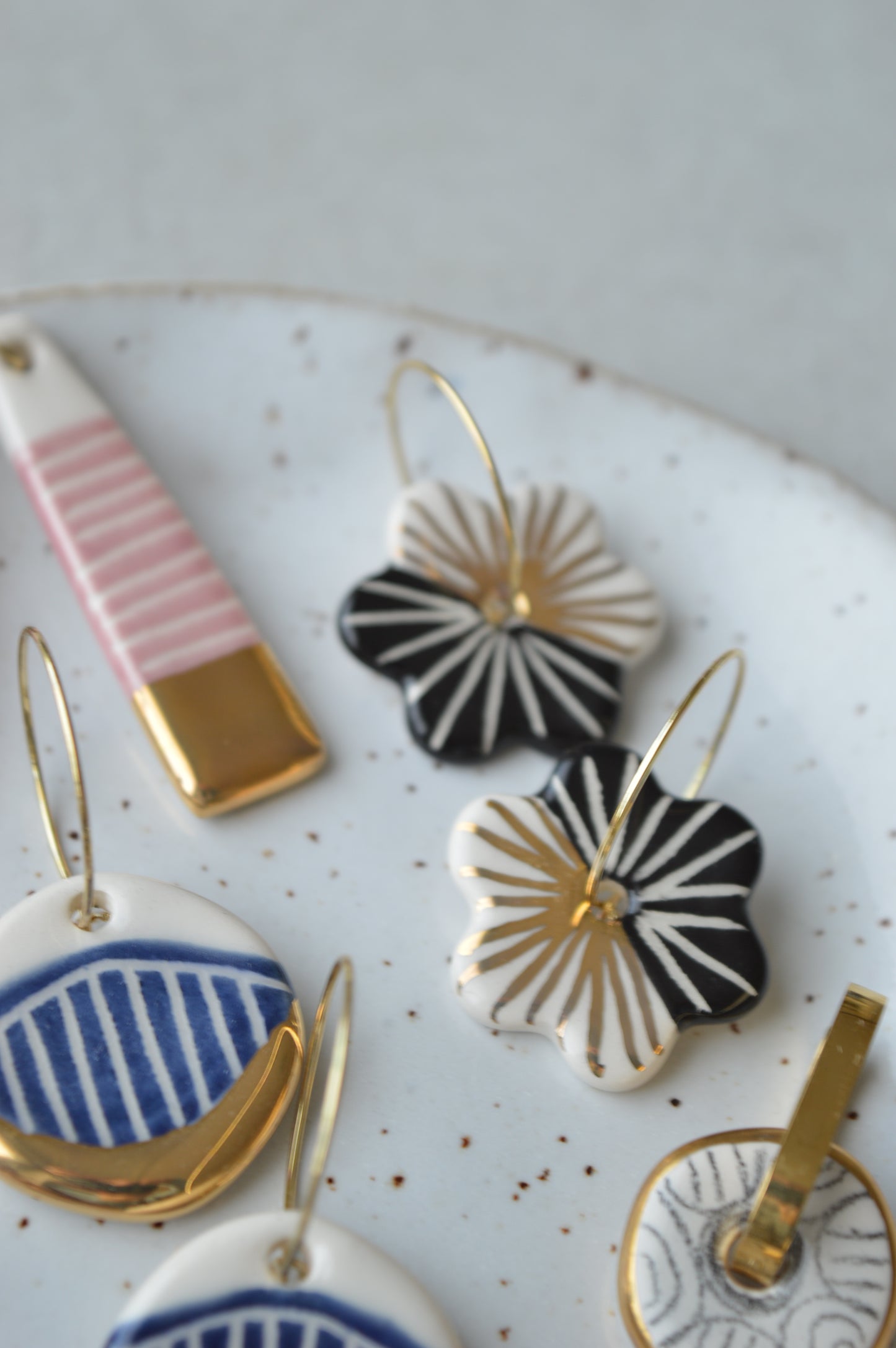 Ceramic Earrings No. 168