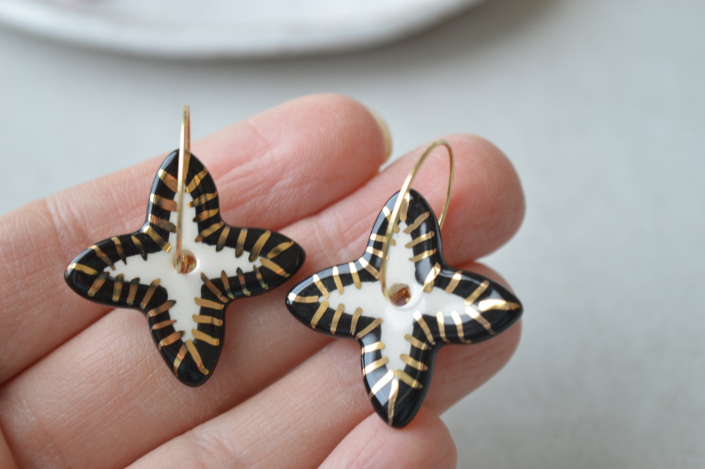 Ceramic Earrings No. 166
