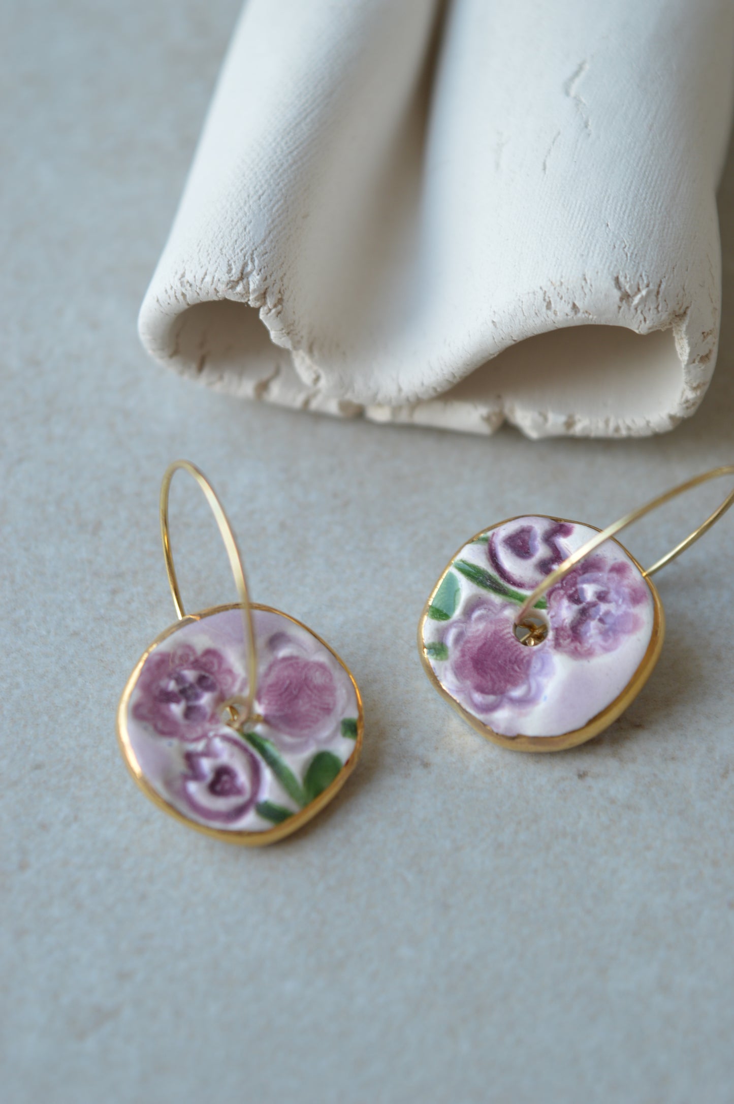 Ceramic Earrings No. 158