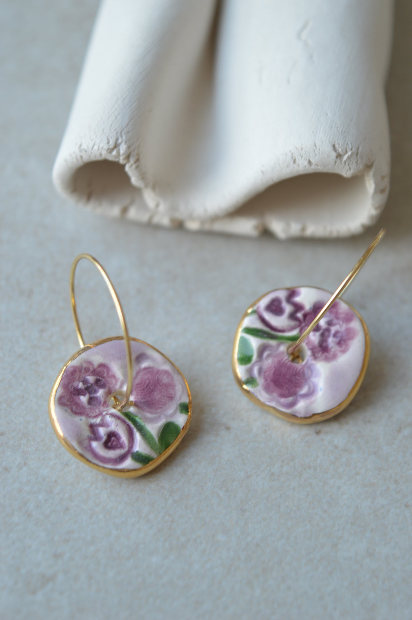 Ceramic Earrings No. 158