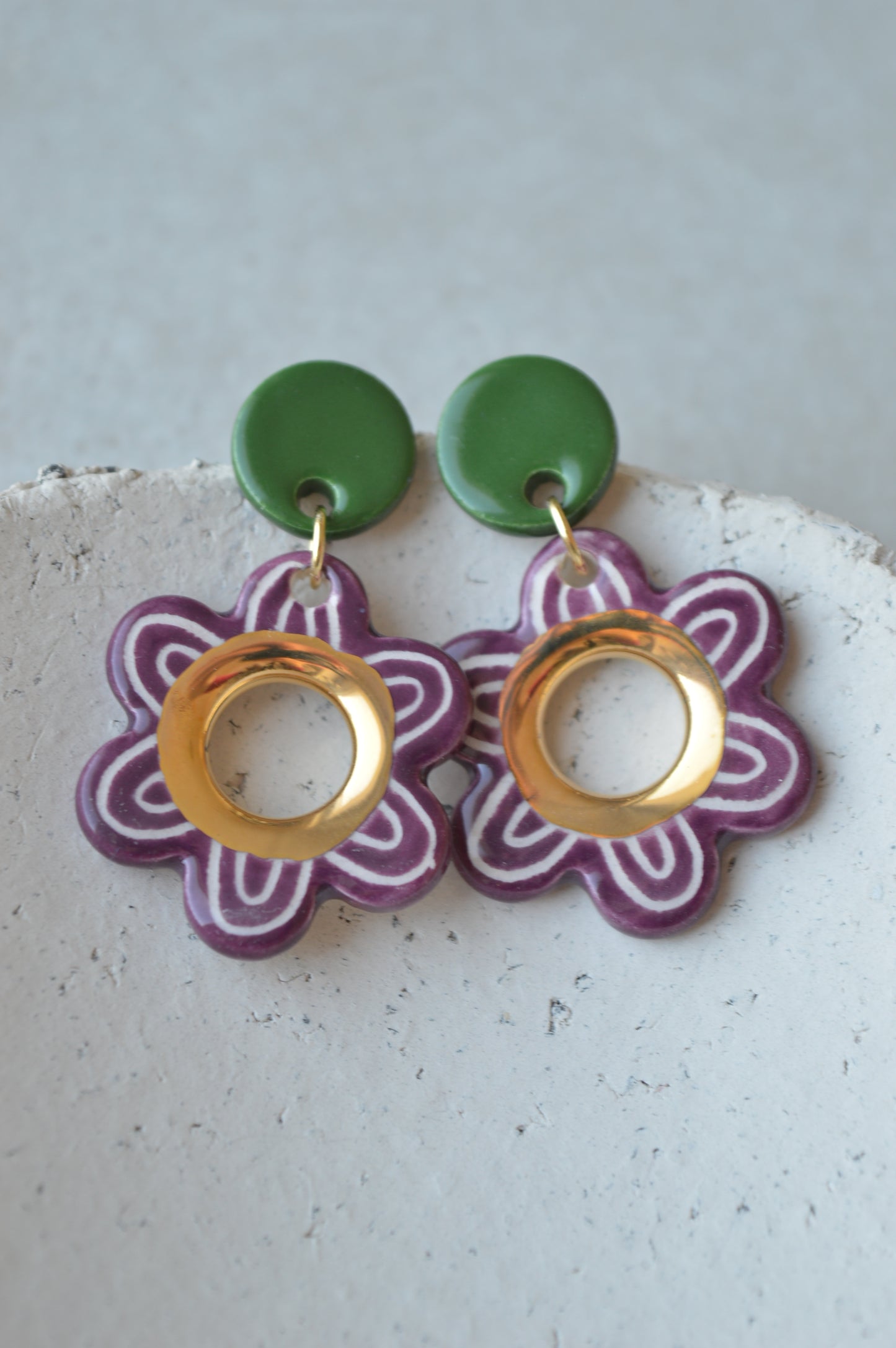 Ceramic Earrings No. 151